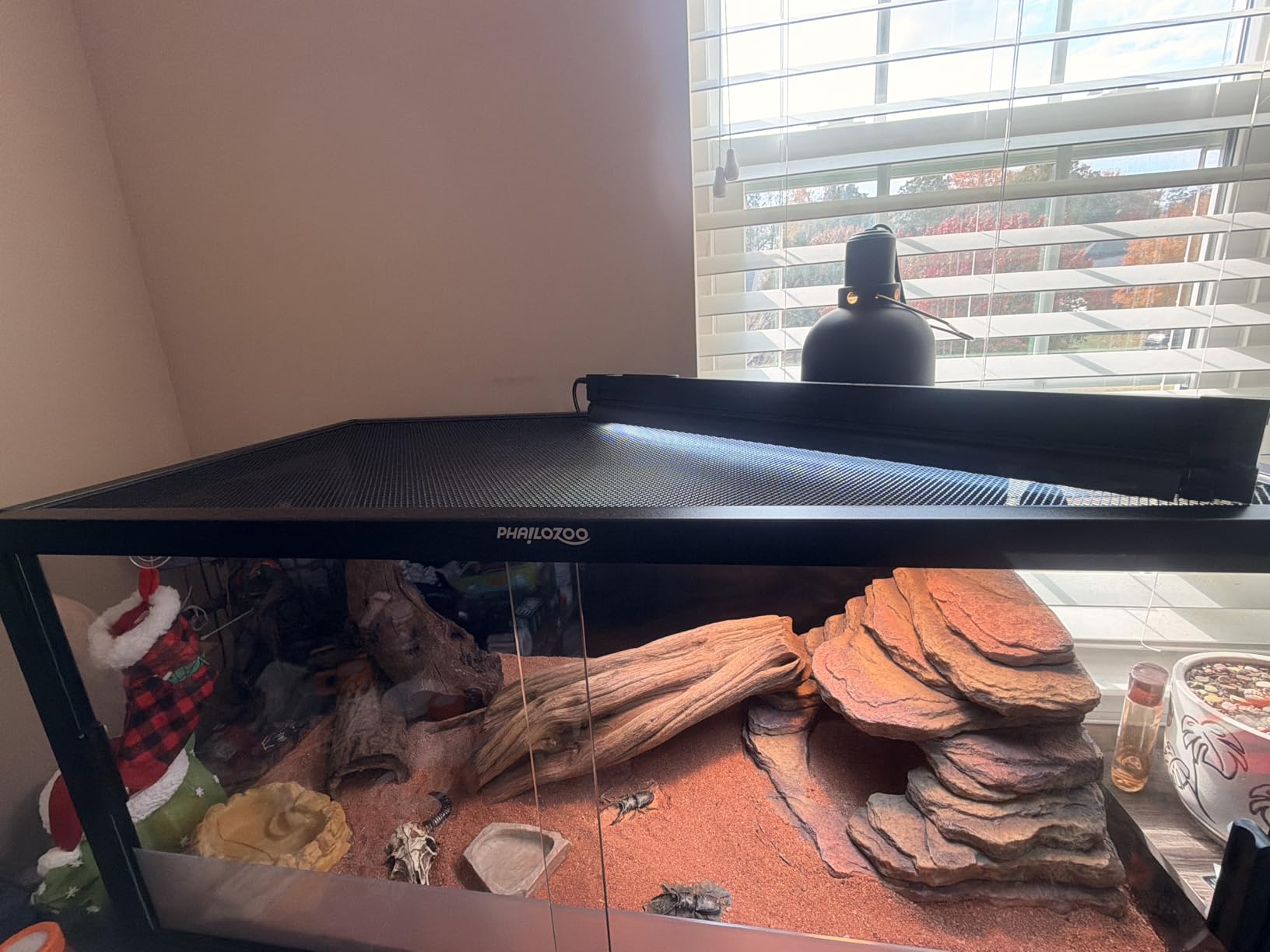 50 Gallon Bearded Dragon Tank, Reptile Enclosure for Easy Maintenance, Front Opening Reptile Tank with Top Screen Ventilation & Glass Sliding Door 36''x18''x18'' customer photo 2