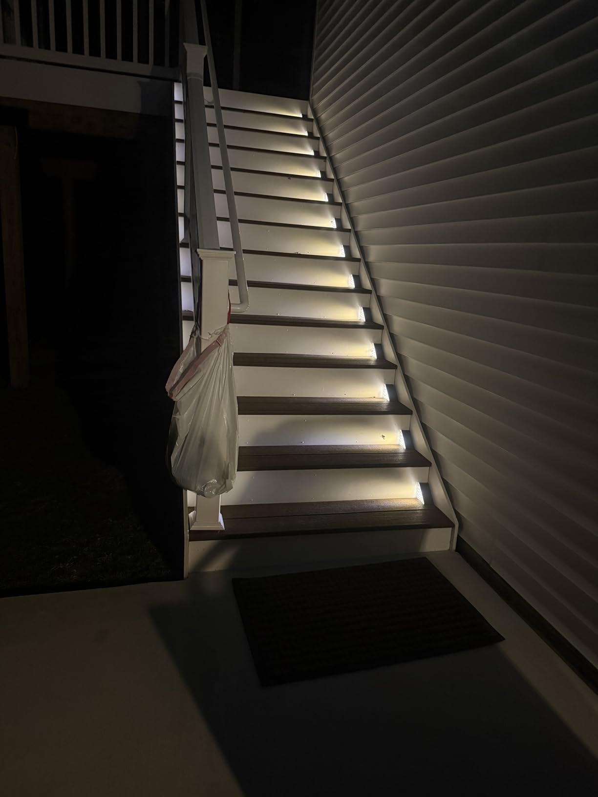 Solar Step Lights for Outside, 12 pack Solar Stair Lights Outdoor Waterproof IP67, Deck Step Lights, Outdoor Light Decor for Staircase, Patio, Front Step, Pathway, Front Porch (Warm Brown) customer photo 2