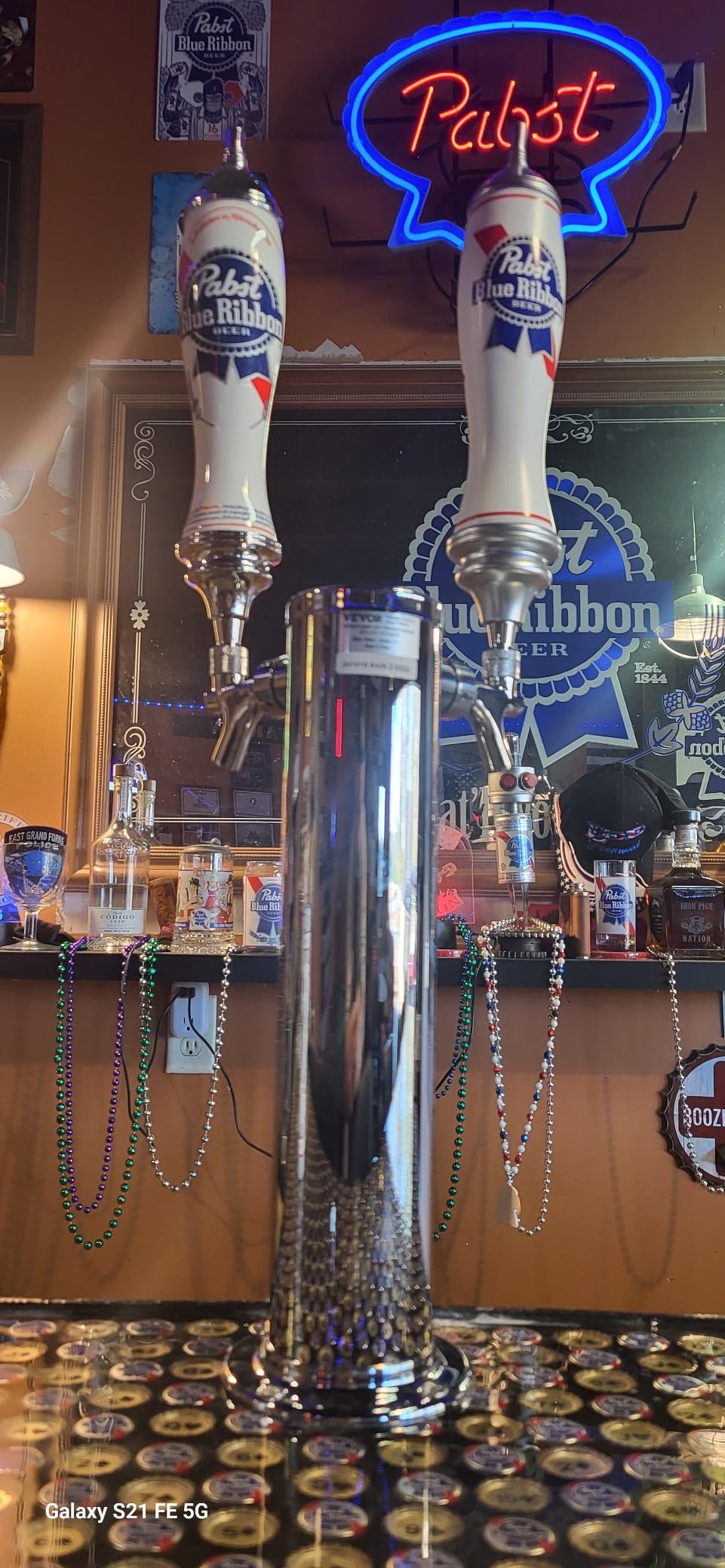 VEVOR Dual Taps Draft Beer Tower Dispenser, Stainless Steel Keg Beer Tower, Kegerator Tower Kit with Pre-Assembled Tubing and Self-Closing Faucet Shanks for Party, Bar, Pub, Restaurant customer photo 1