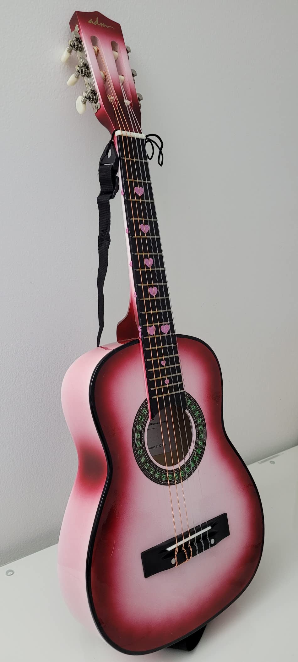 ADM Beginner Acoustic Classical Guitar 30 Inch Nylon Strings Wooden Guitar Bundle Kit for Kid Boy Girl Student Youth Guitarra Online Lessons with Gig Bag, Strap, Tuner, Strings, Picks, Purple customer photo 1