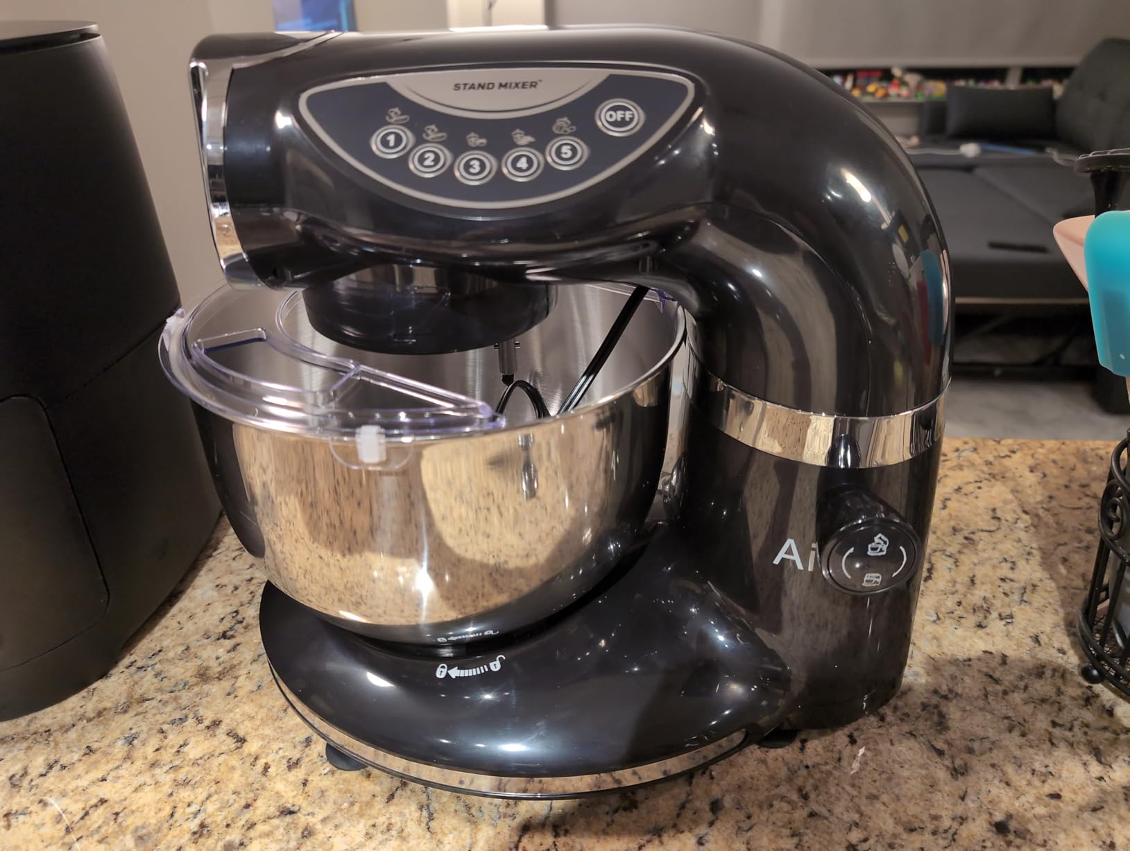 Aifeel Stand Mixer, 8.5QT+ 6QT Two Stainless Steel Bowls Electric Food Mixer, 7 in 1 Multifunctional Kitchen Mixer with Dough Hook, Whisk, Beater, Meat Grinder, Pasta & Cookie Maker-Black customer photo 1