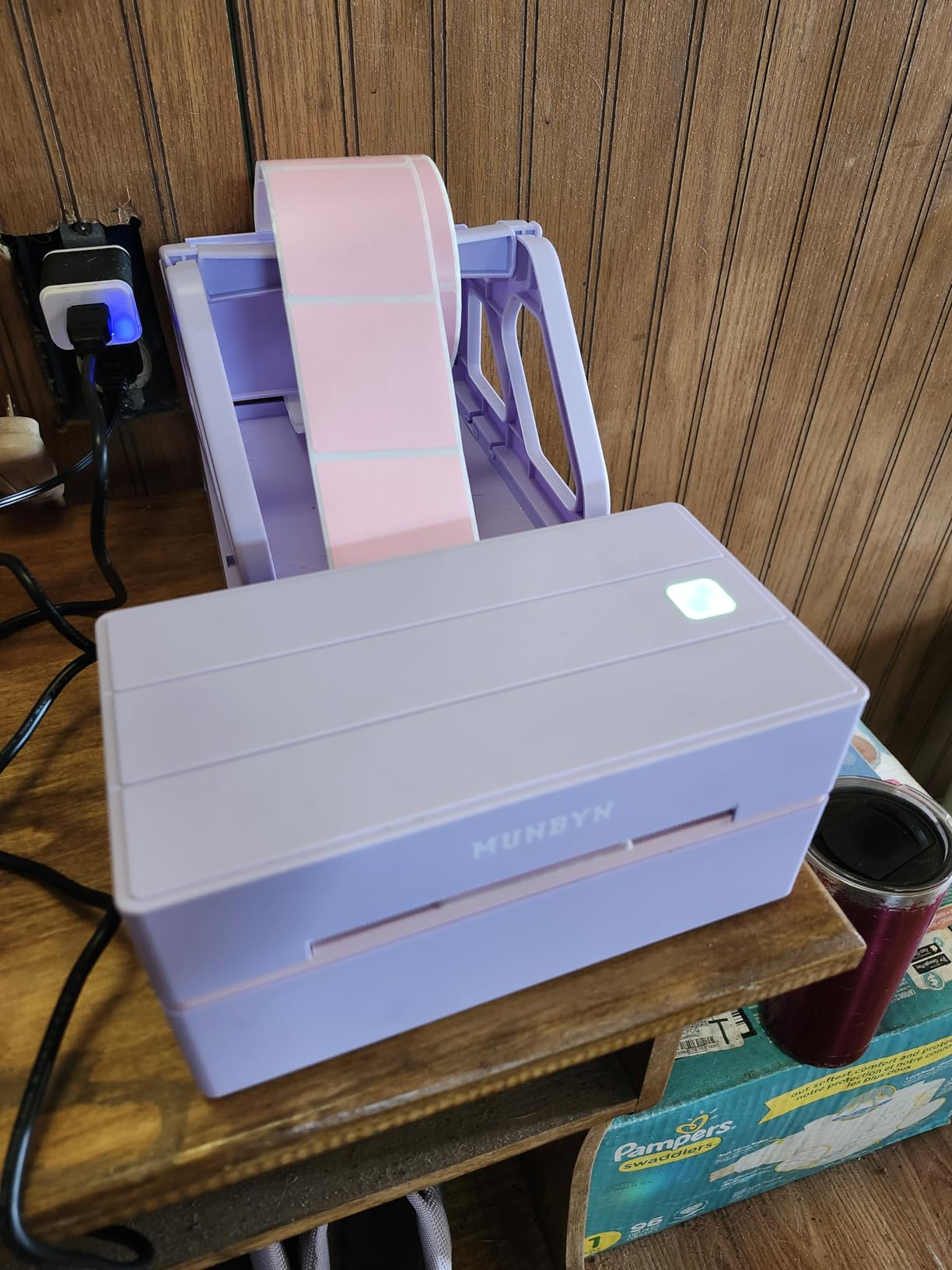 MUNBYN Bluetooth Thermal Label Printer, 130B Wireless 4x6 Shipping Label Printer for Shipping Packages Small Business Office or Home, Compatible with iPhone Android iPad Windows macOS Chrome Etsy eBay customer photo 2