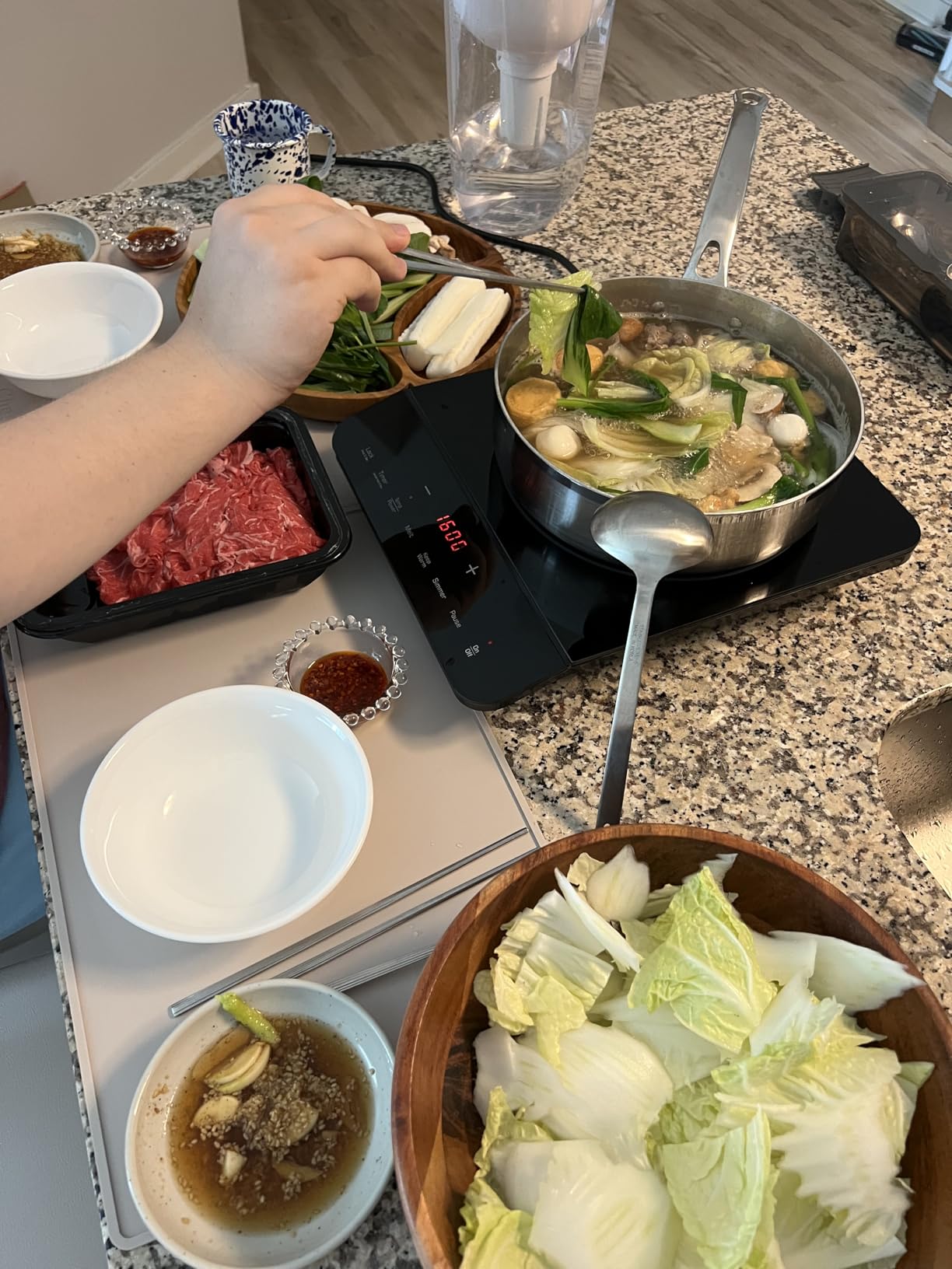 Empava Portable Induction Hot Plate Cooktop, Single 1 Burner Countertop Cooker, 3 Preset Modes, Shatter-proof Flat Glass Top, 110~120 Volt Plug in Electric Stove for Kitchen, Outdoor Camping, RV customer photo 1