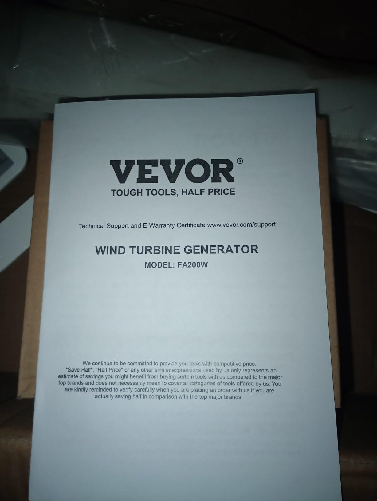 VEVOR 500W Wind Turbine Generator, 12V Wind Turbine Kit with MPPT Controller, 3-Blade Wind Power Generator with Adjustable Windward Direction, 2.5m/s Start Wind Speed for RVs, Boats, Home, Farm customer photo 1