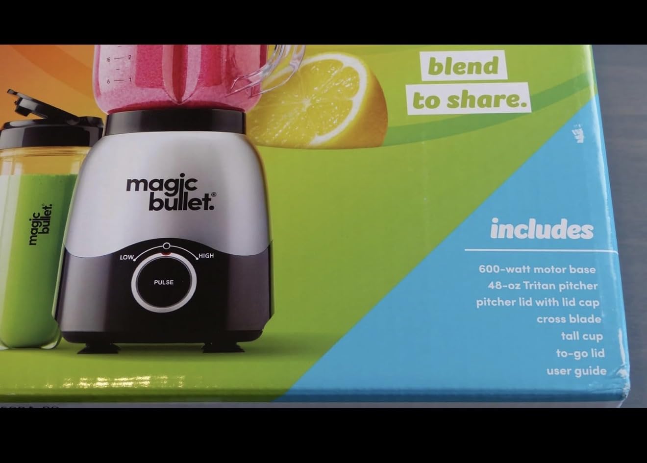 magic bullet Combo Blender, 600W, 48oz Pitcher, 16oz Cup with To-Go Lid, Easy Cleaning, Cross Blade, for Smoothies, Sauces, Shakes, Salsa, Hot Blends, Silver, MBF50200 customer photo 2
