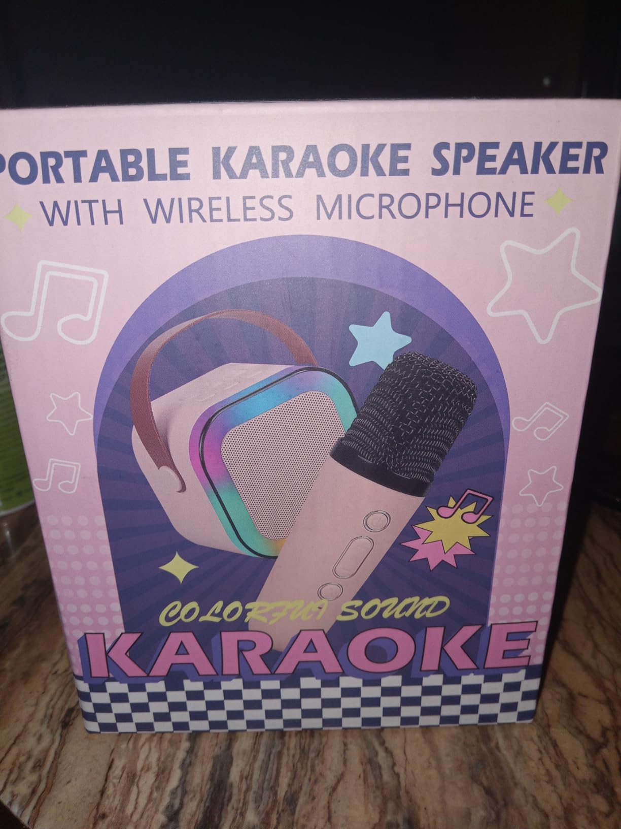 Mini Karaoke Machine for Kids Adults, Portable Bluetooth Speaker with 2 Wireless Microphones,Toys Birthday Gifts for Girls Ages 4, 5, 6, 7, 8,9,10,11,12+ Family Home Party (Pink) customer photo 1