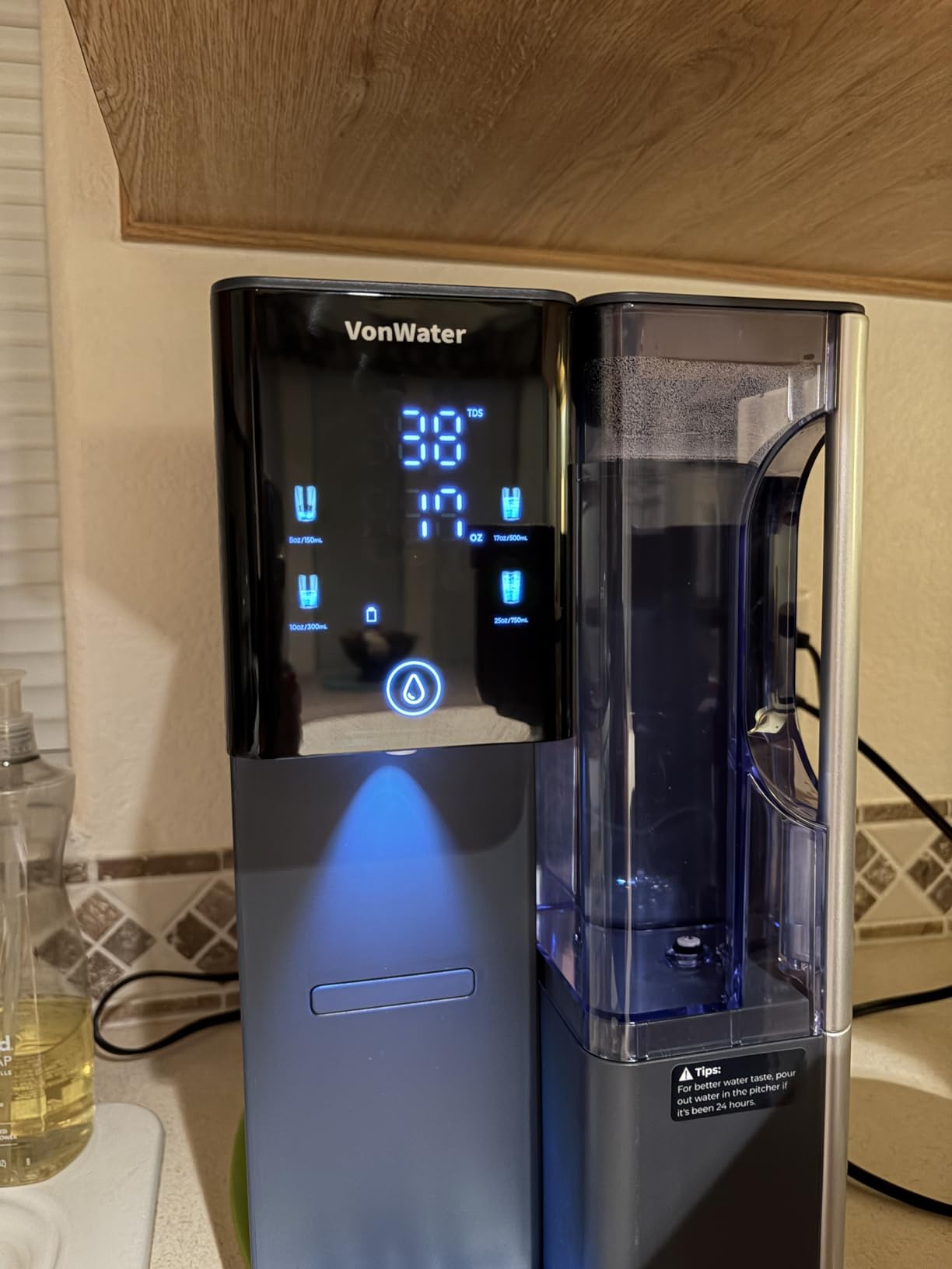 7-Stage Countertop Reverse Osmosis Water Filter System, 528 Gallons RO Water Filtration with Portable Pitcher, NSF/ANSI 372,53,42,58, Reduce TDS PFAS, 5 Volumes, 3:1 Pure to Drain CT910 customer photo 2