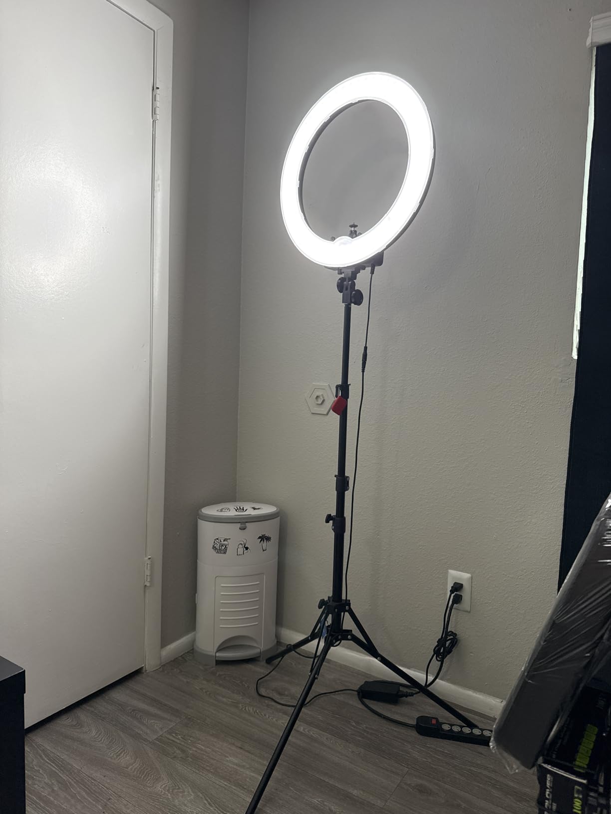 NEEWER 18 Inch Ring Light with Tripod Stand, 55W Large LED Ringlight, Cold Shoe Phone Holder Compatible with iPhone Camera for Video Recording Photography Streaming Selfie Makeup Studio Photo, RL-18 customer photo 1