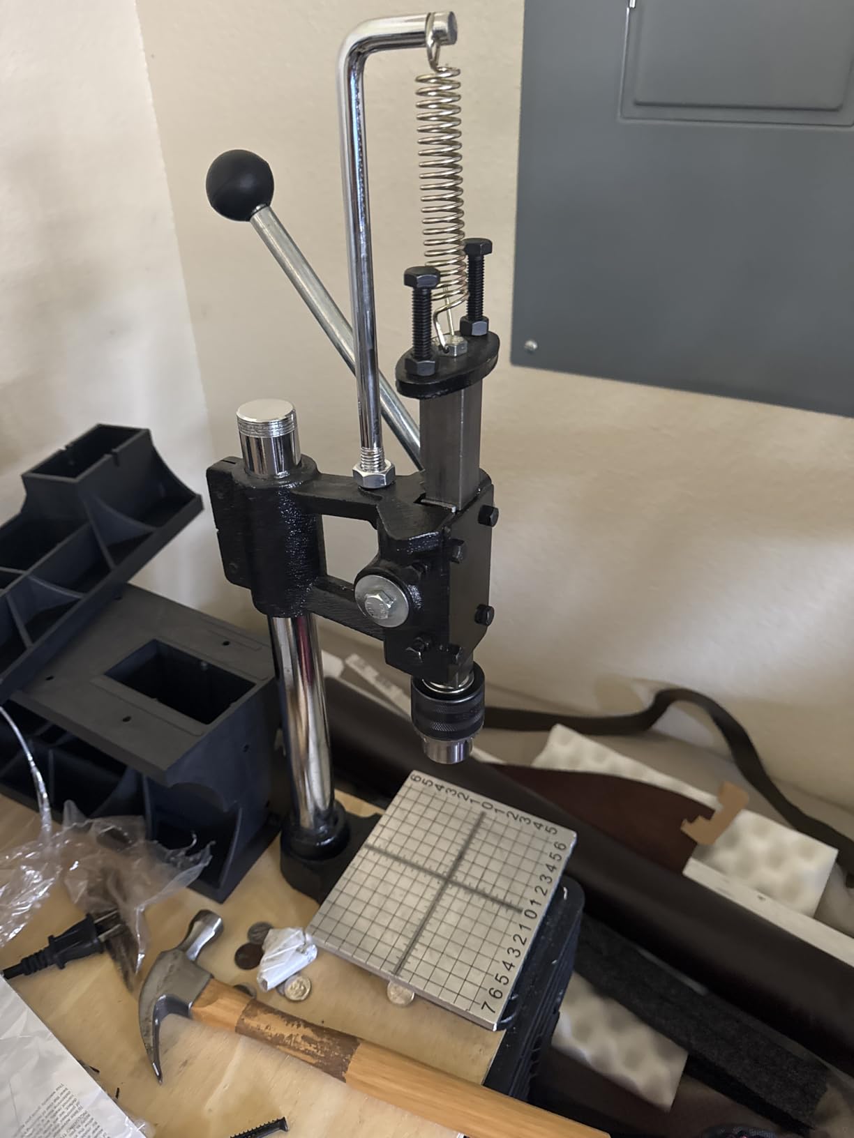 Leather Press Hole Puncher Leather Cutting Machine Hand Punching Machine for DIY Craft Punching Holes Cutting, Forming Pressing,Install Rivets and Snap Buttons customer photo 1