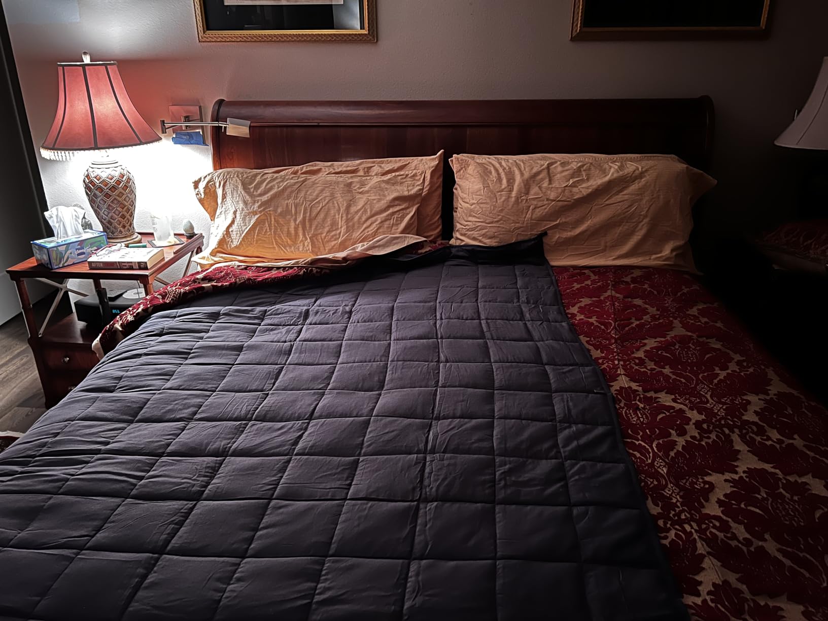 ZonLi Cooling Weighted Blanket (48x72, 15lbs, Grey) Queen Size Bamboo-Derived Rayon Weighted Blanket for Adults, High Breathability Heavy Blanket, Soft Material with Premium Glass Beads customer photo 2