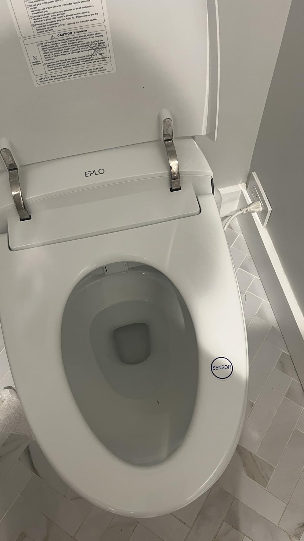 EPLO Smart Toilet with Bidet Built In, Luxury Bidet with Heated Seat ADA Comfort Height & Foam Dispenser, Elongated Japanese Toilet with Automatic Flush, Dryer, Night Light, TEMP Display - iX7 MT customer photo 2