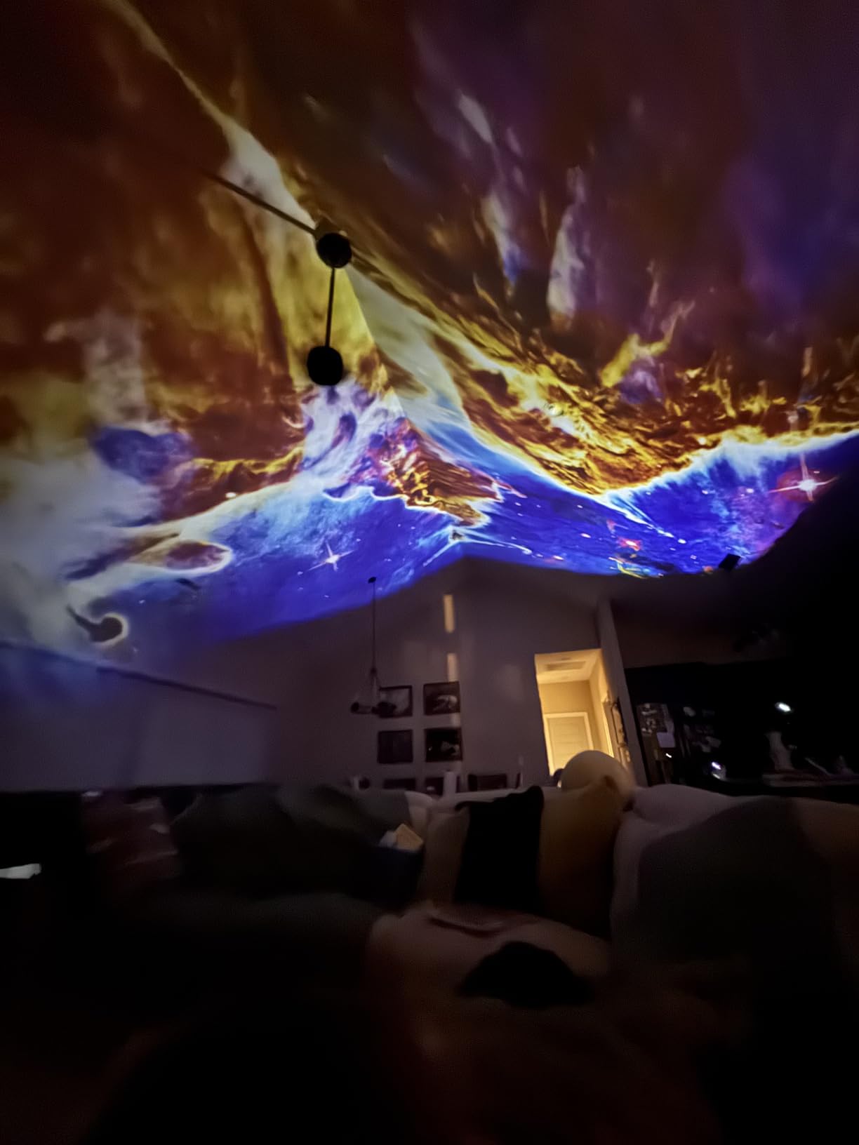 Planetarium Projector Pro for Bedroom, 13 in 1 Star Projector Galaxy Light, Ceiling Night Light Milky Way Mood Lighting with Timer, LED Space Galaxy Lamp Bedroom Room Decor for Adults Kids - White customer photo 2