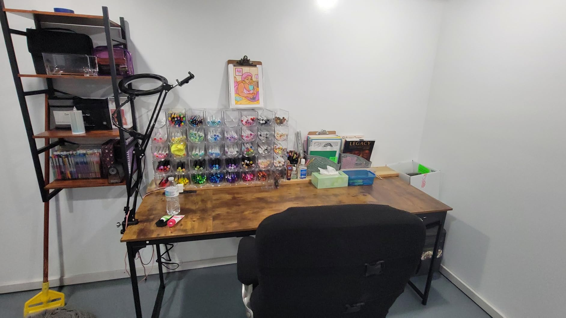 Coleshome 71 Inch Computer Desk with USB Ports, Large Office Desk, Long Study Student Writing Desk, Rustic Brown customer photo 2