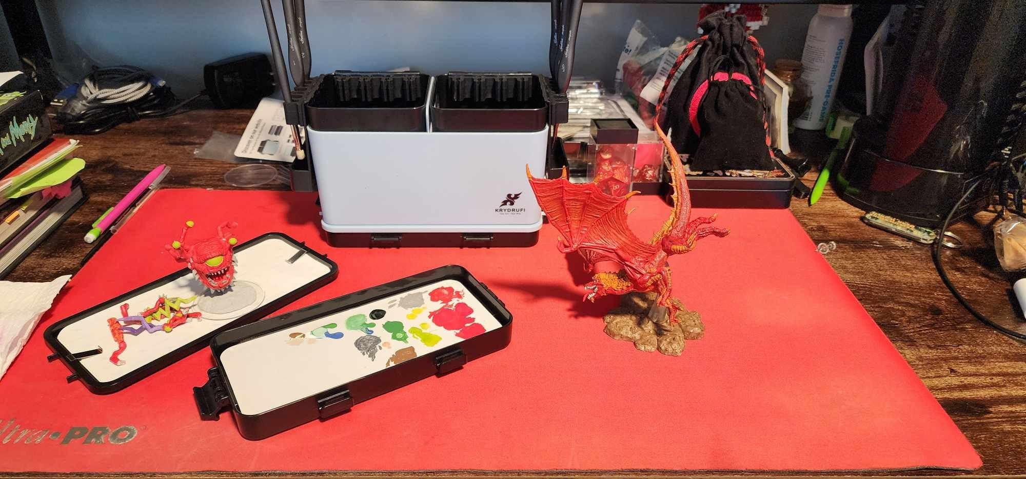 Portable All-in-One Modular Painting Station with Paint Brush Cleaner and Holders, Wet Paint Palette Tray with Lid for Miniature Painting and Acrylic Paints (Standard Set) customer photo 1