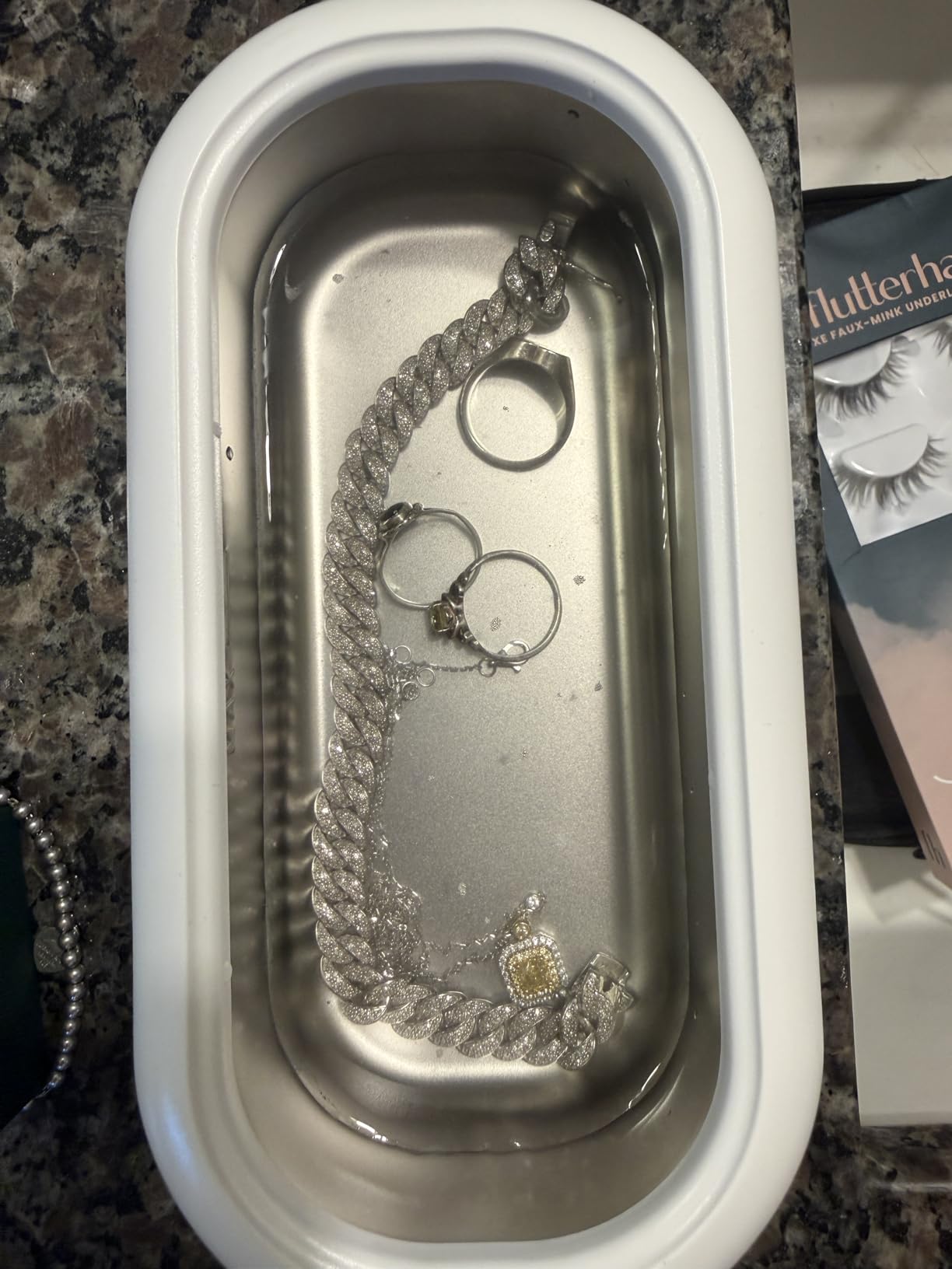 Ultrasonic Jewelry Cleaner, 48KHz Ultrasonic Cleaner Machine for Jewelry, Eyeglasses, Rings, Watch Strap, Dentures-Dual Cleaning Modes, 304 Stainless Steel Tank customer photo 1