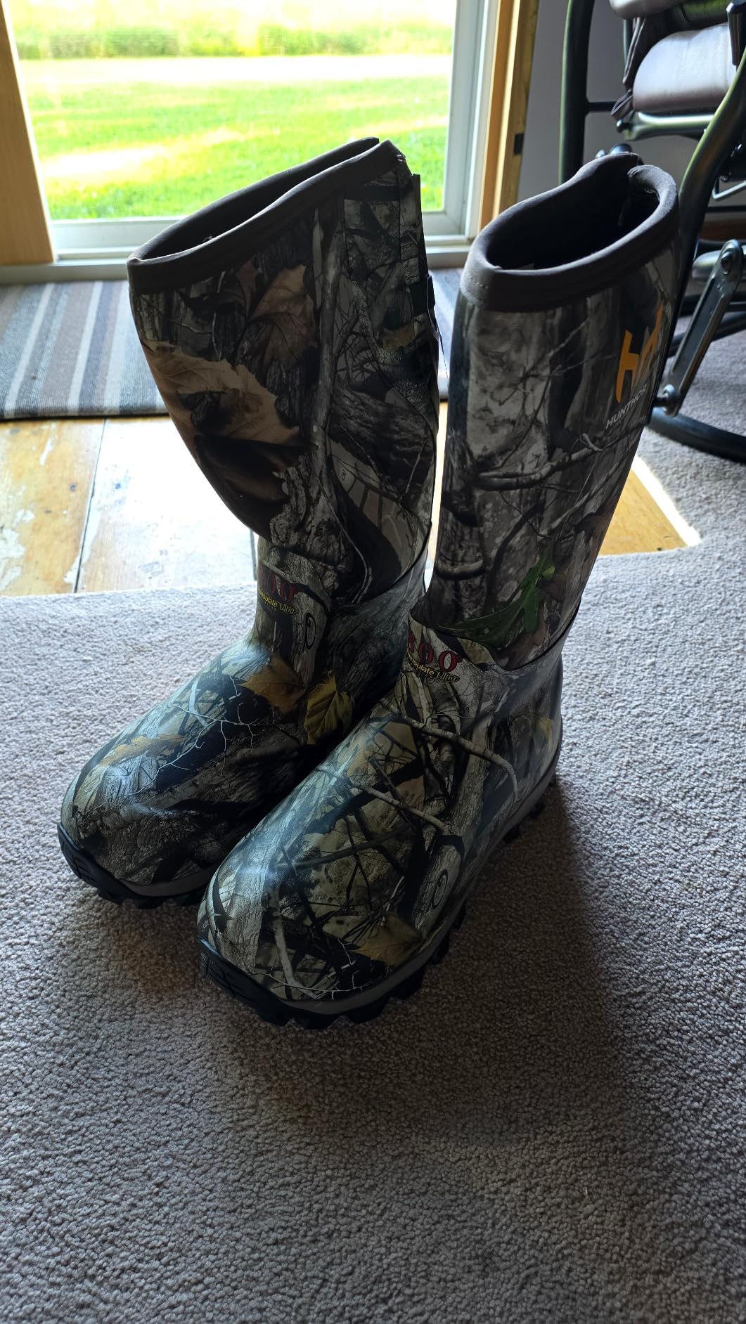 Rubber Hunting Boots for Men with 800g Insulation, Waterproof Insulated 6mm Neoprene Shoes for Outdoor Hunting (Next Camo, Size 6-14) customer photo 2