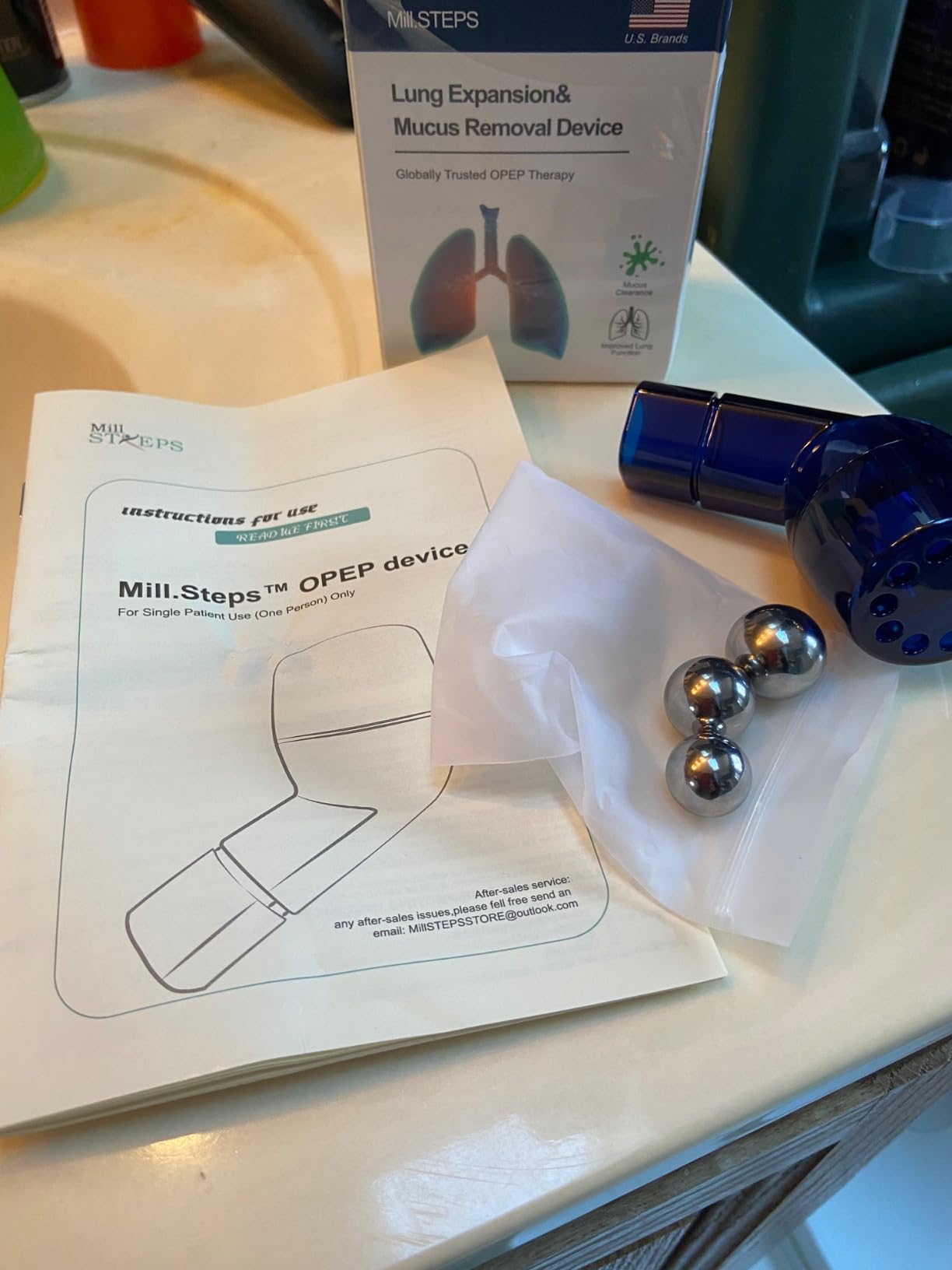 MILLSTEPS Breathing Exercise Device for Lungs, Flutter Valve, Expiratory Breathing Exerciser - Clear Mucus from Airways Naturally & Build Stronger Lungs customer photo 2