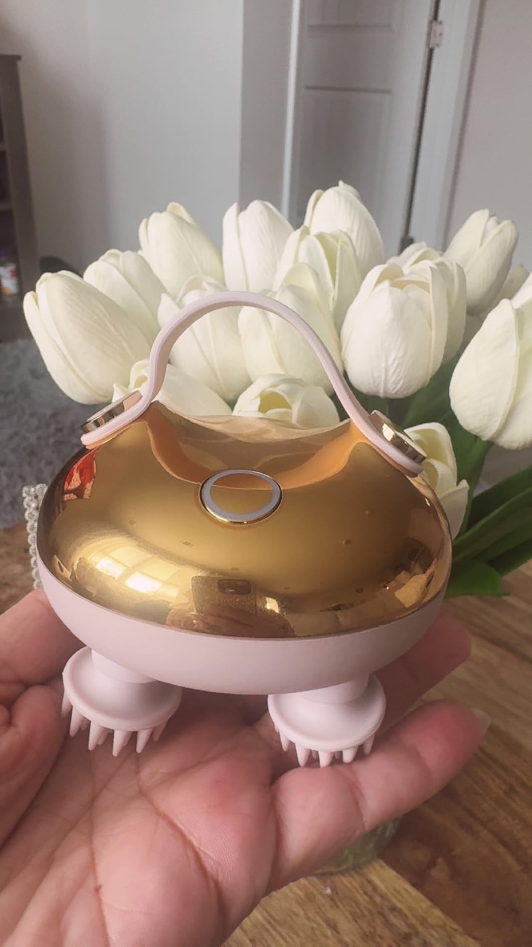 arboleaf Heated Scalp Massager Head Massager Scalp Stress Relax Hair Massager with Heat Cordless Kneading Massage Cat Massager, Gift for Mom Dad customer photo 2