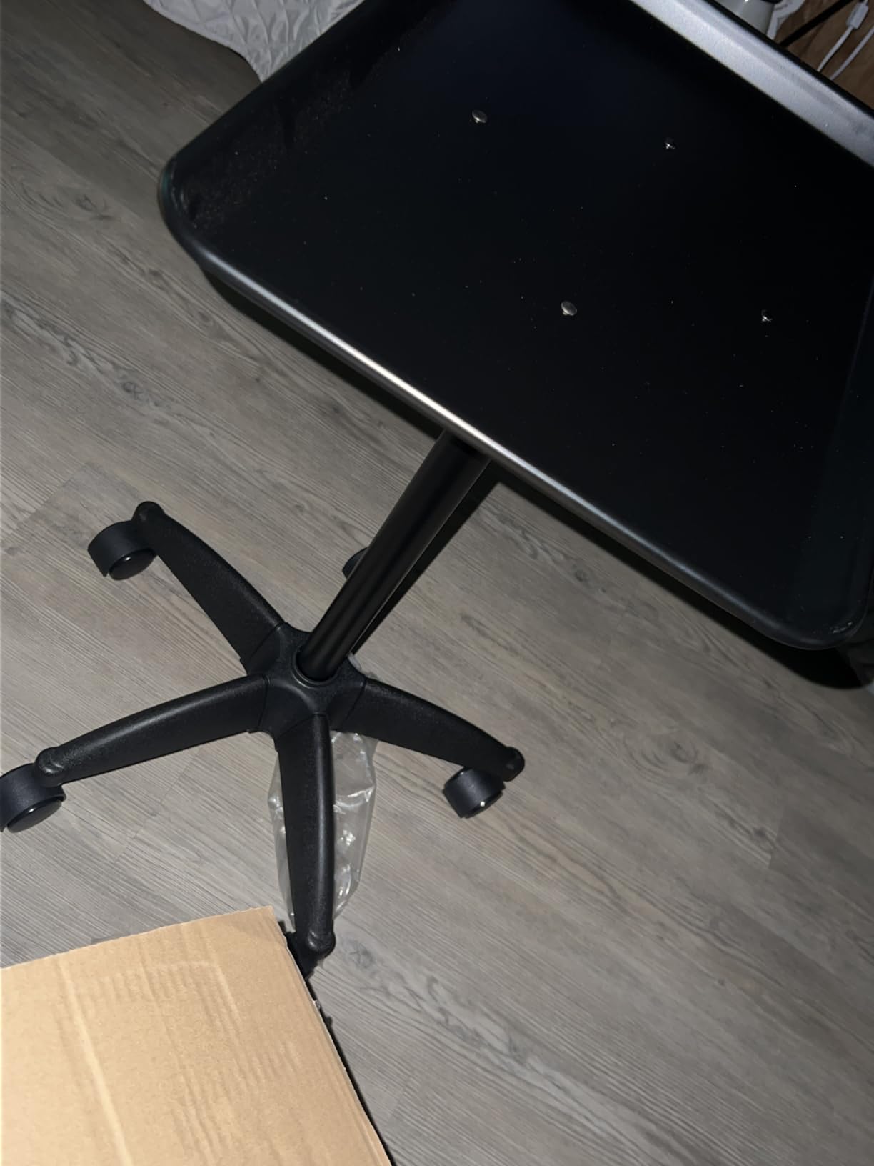 Salon Tray On Wheels Tattoo Tray Rolling Trolley Adjustable Height Storage Utility Cart for Clinic Spa Rolling Tray (Black) customer photo 2