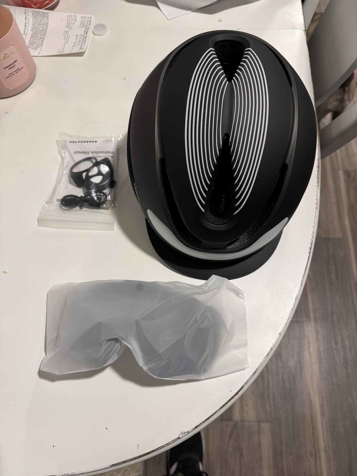 Favoto Bike Helmet with Turn Signals - CPSC Certificated Dual Shell Helmet with Removable Visor & Goggles USB Rechargeable customer photo 2