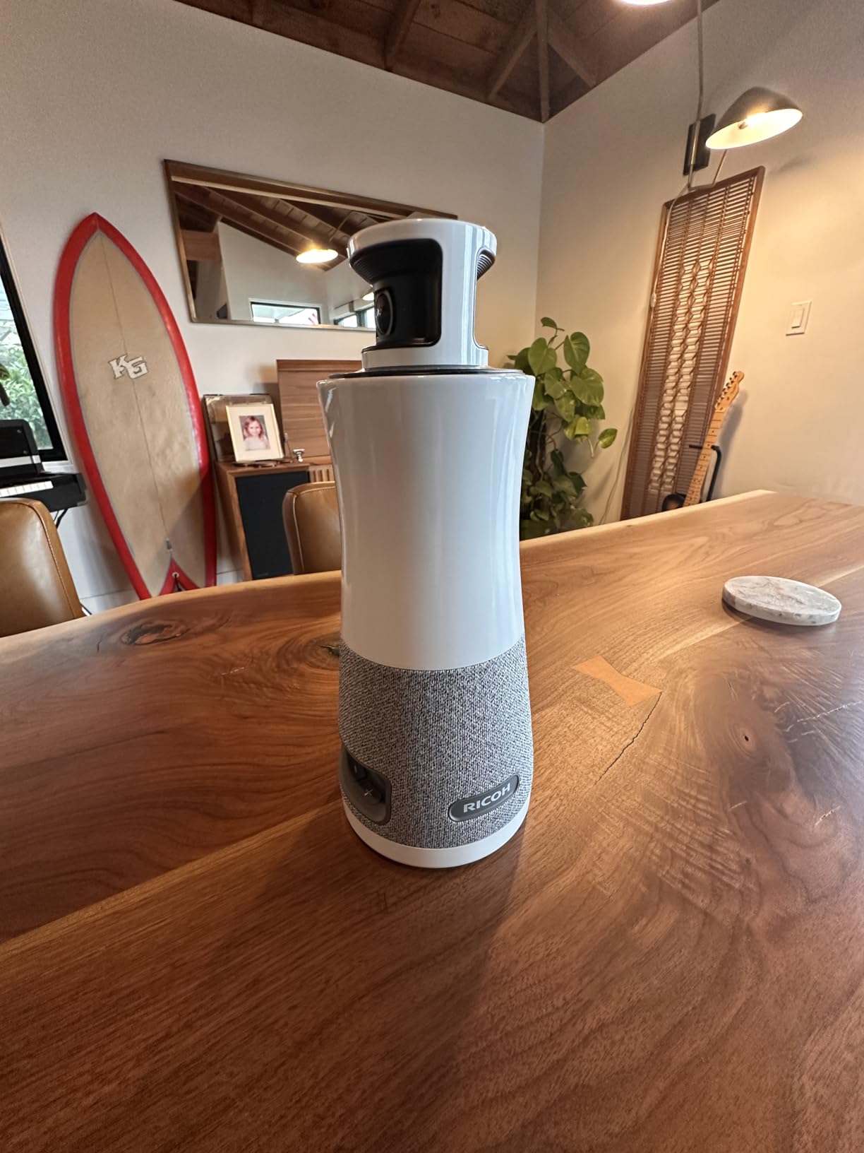 RICOH Meeting 360-360° Conference Room Camera - AI-Powered - Active Speaker Focus - USB-C Bus Powered - Zoom Certified - Works with Microsoft Teams, Google Meet, Cisco Webex customer photo 1