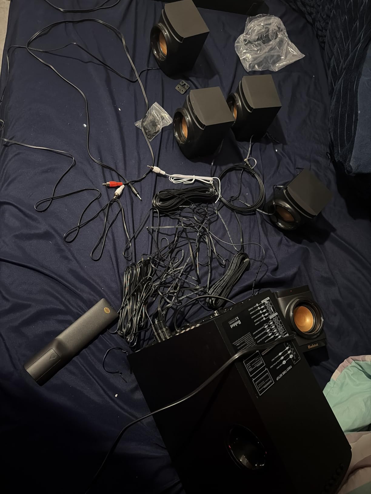 Bobtot Small Subwoofer Home Theater for TV Surround System 5 Wired Speakers Amplifier 4 inch Woofer Built-in Receiver Support ARC Optical Bluetooth Input for Projector customer photo 1