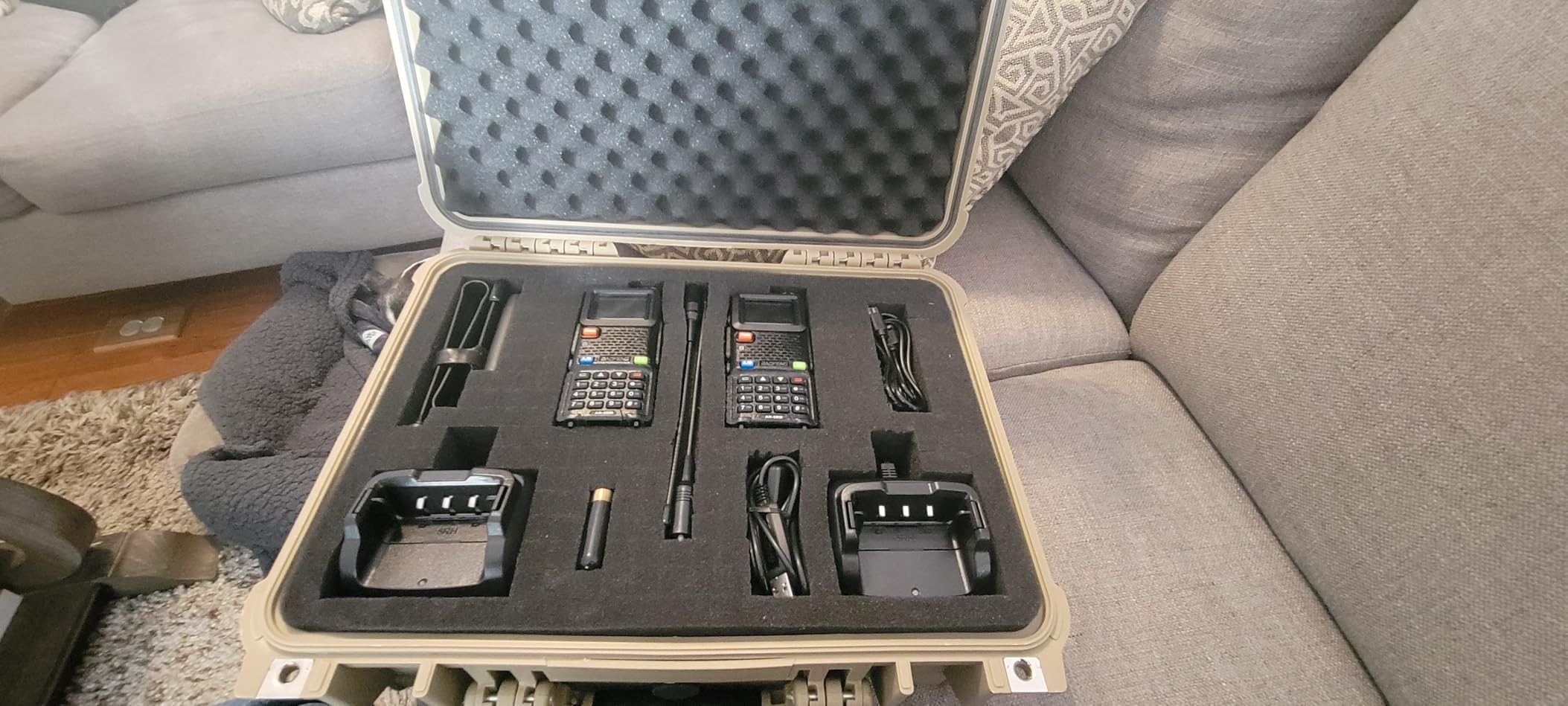 Baofeng Radio Ham Radio Handheld AR-5RM 10W Long Range Rechargeable Tactical NOAA Weather Two Way Radio Walkie Talkie for Adults with Programming Cable,USB-C Charging for Survival Gear Hunting,2 Pack customer photo 1