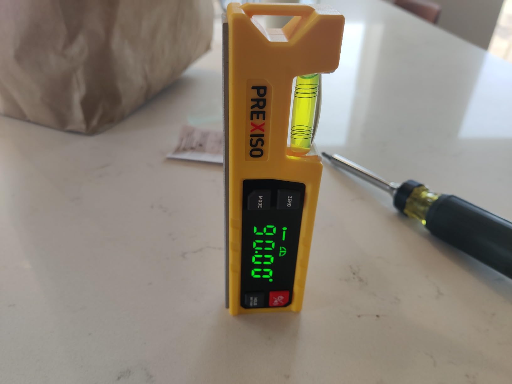 PREXISO Digital Level & Digital Protractor, 7 inch Angle Finder 0-90° & 0-180° Range, Electronic Bubble Inclinometer with Magnetic V-Groove & Audio Indicator customer photo 1