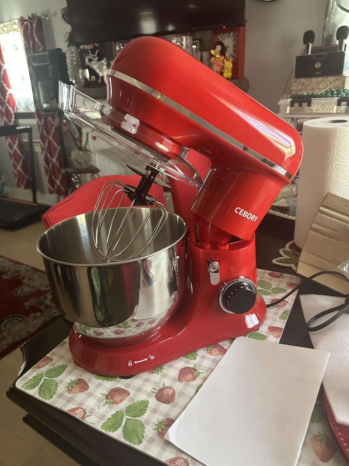 3-IN-1 Electric Stand Mixer, 6.5QT Bowl 660W 10-Speed Kitchen Mixer, Household Food Mixers include Dough Hook, Beater and Whisk, Bread Cake Mixer for Baking and Most Home Cooks, Agave Green customer photo 1