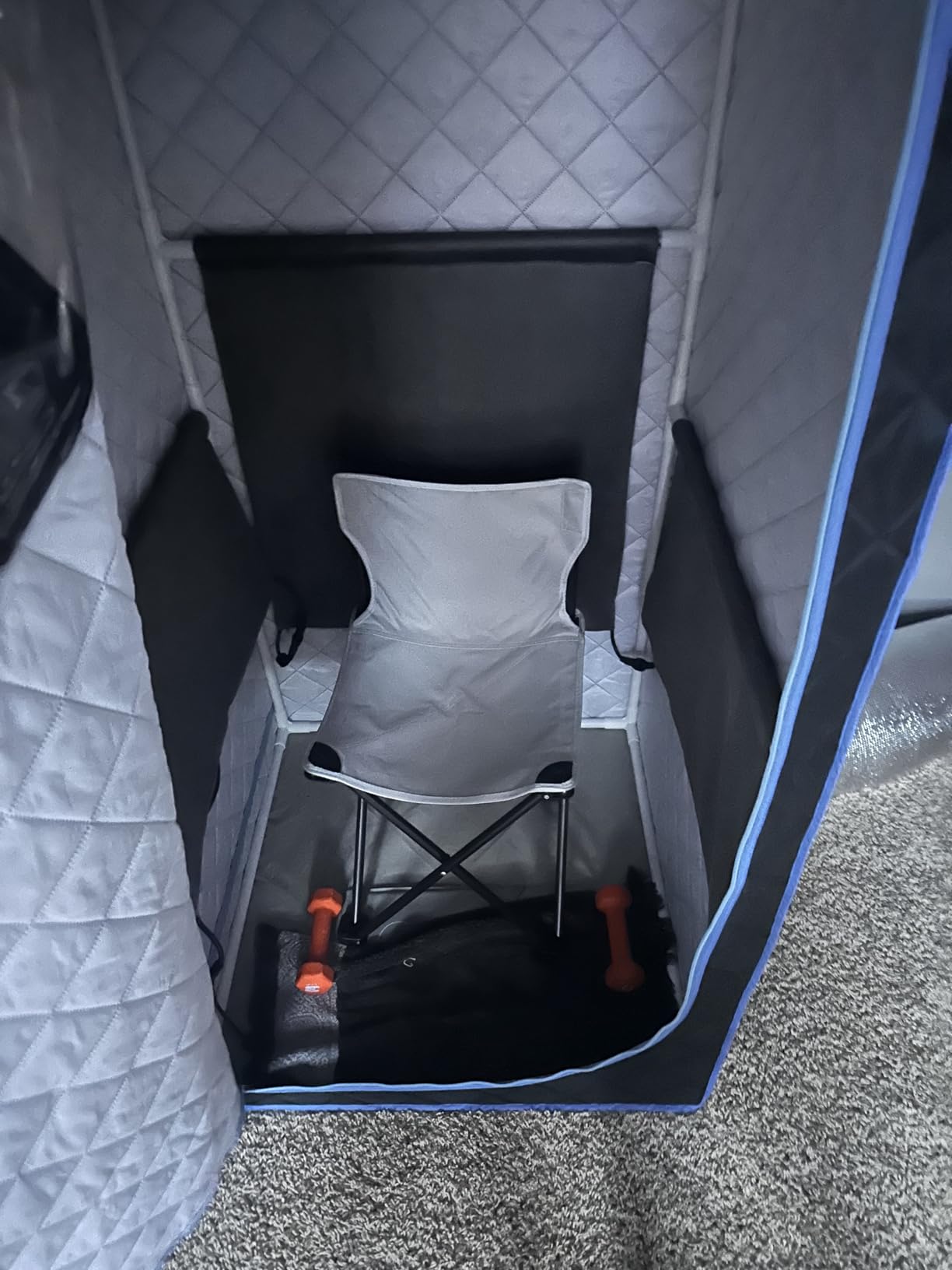 Portable Infrared Sauna for Home Spa | Full Size 1 Person Sauna | Full Size Far Infrared Sauna Tent | with Heating Foot Pad, Portable Chair customer photo 1