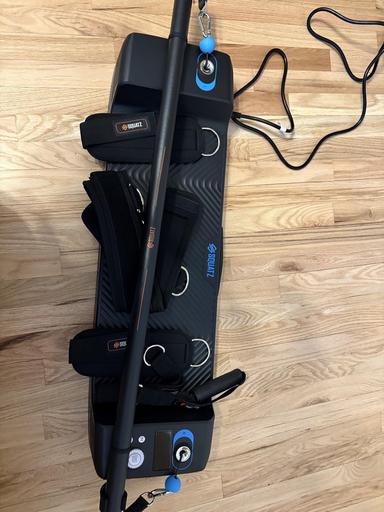 SQUATZ Apollo Board Mini: 150lb Resistance Smart Cable Machine, Functional Trainer for Full Body Workouts, Full Body Strength, Digital Home Gym Equipment with Free App includes Accessories, Blue customer photo 2