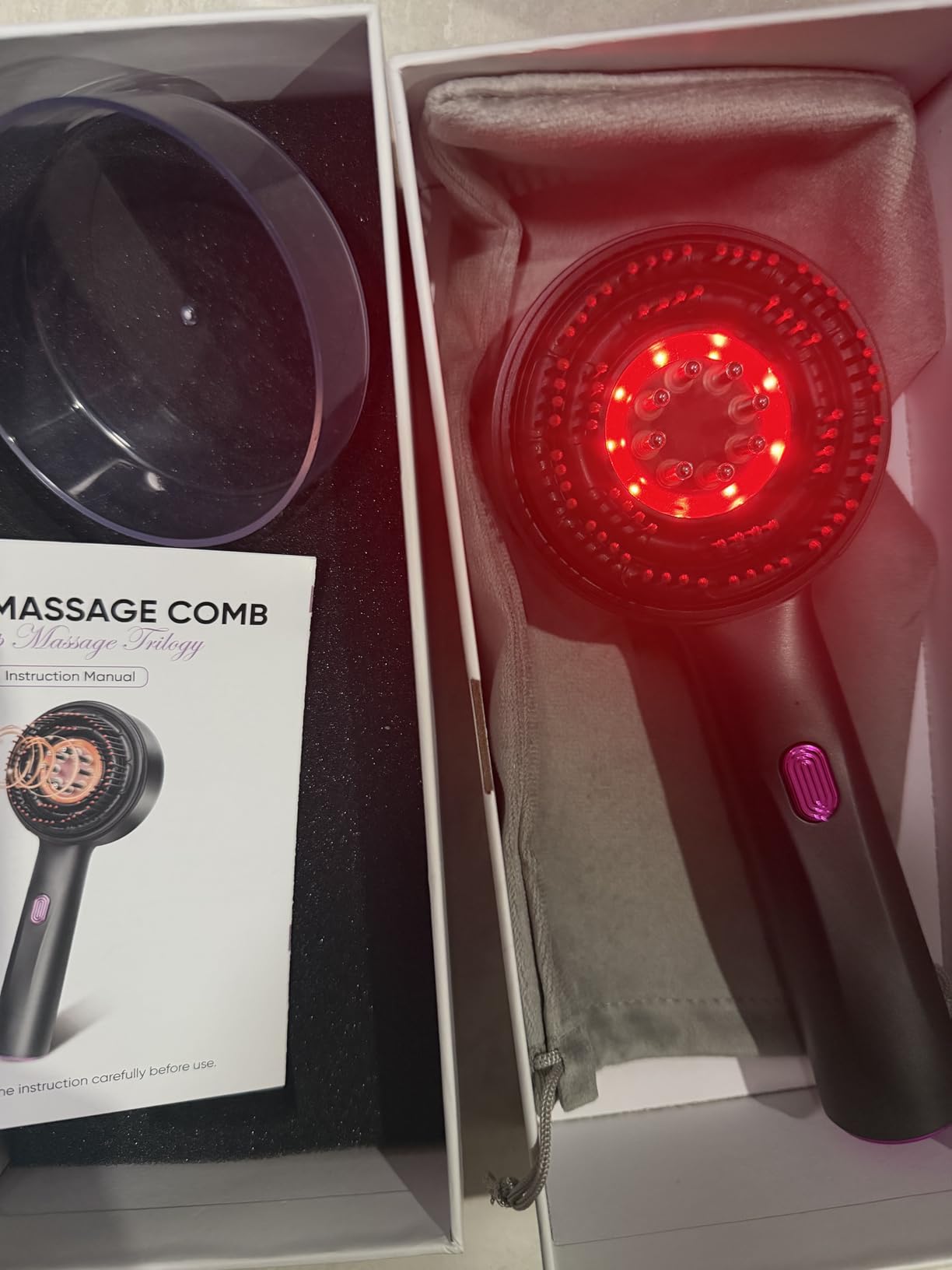 Rechargeable 3 in 1 Scalp Massager Hair Growth Oil Applicator,Electric Scalp Brush for Home & Travel,Gentle Scratching & Kneading,IPX7 Waterproof Electric Head Massager for for All Hair Types customer photo 1