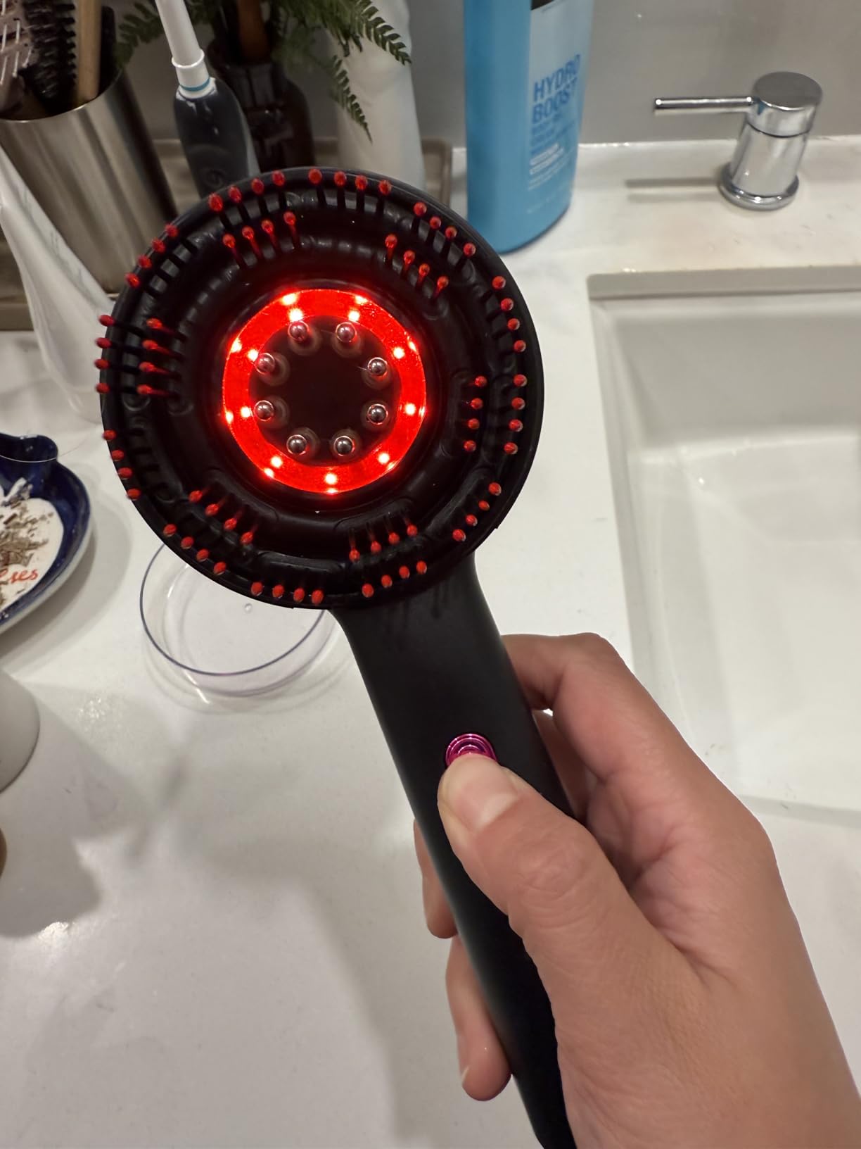 Rechargeable 3 in 1 Scalp Massager Hair Growth Oil Applicator,Electric Scalp Brush for Home & Travel,Gentle Scratching & Kneading,IPX7 Waterproof Electric Head Massager for for All Hair Types customer photo 2