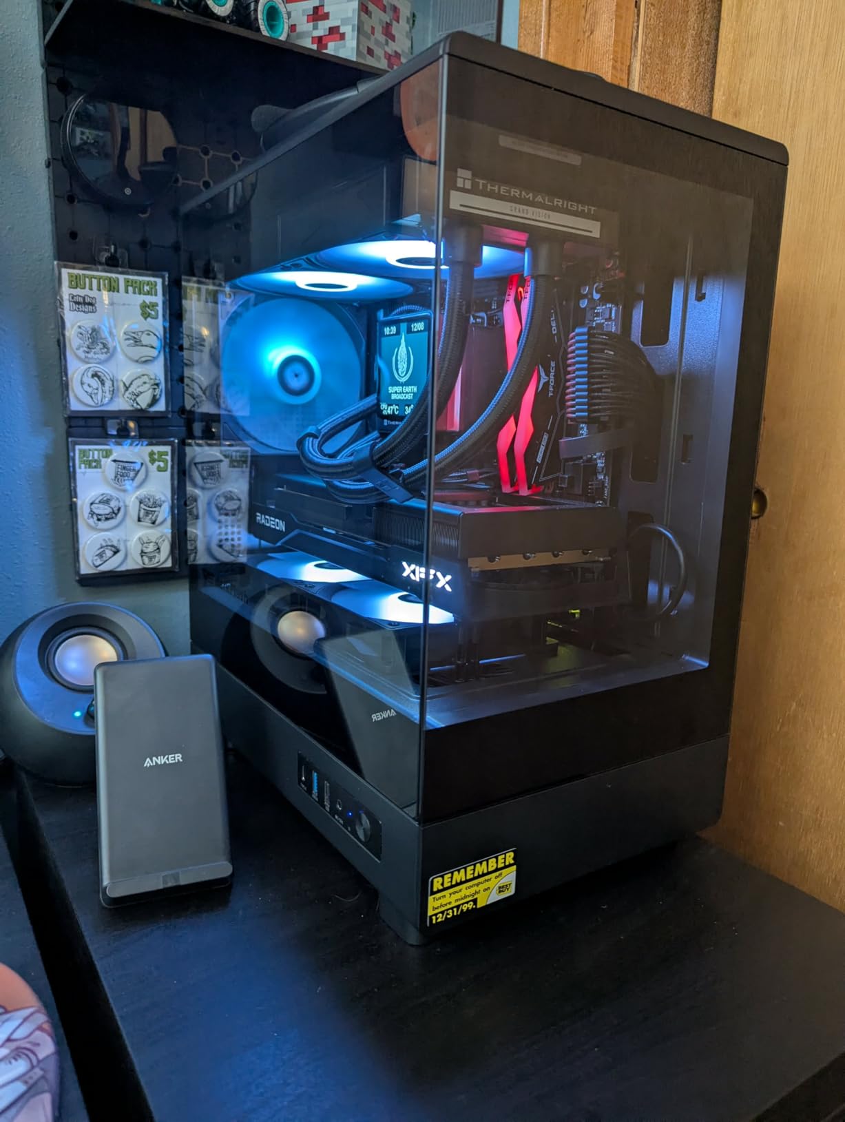 darkFlash Micro-ATX PC Case, Pre-Install 3 PWM ARGB Fans Computer Case, Full View Dual Tempered Glass MATX Gaming PC Case, Type C Port, Supports up to 240mm AIO(DB330M) (Black) customer photo 2