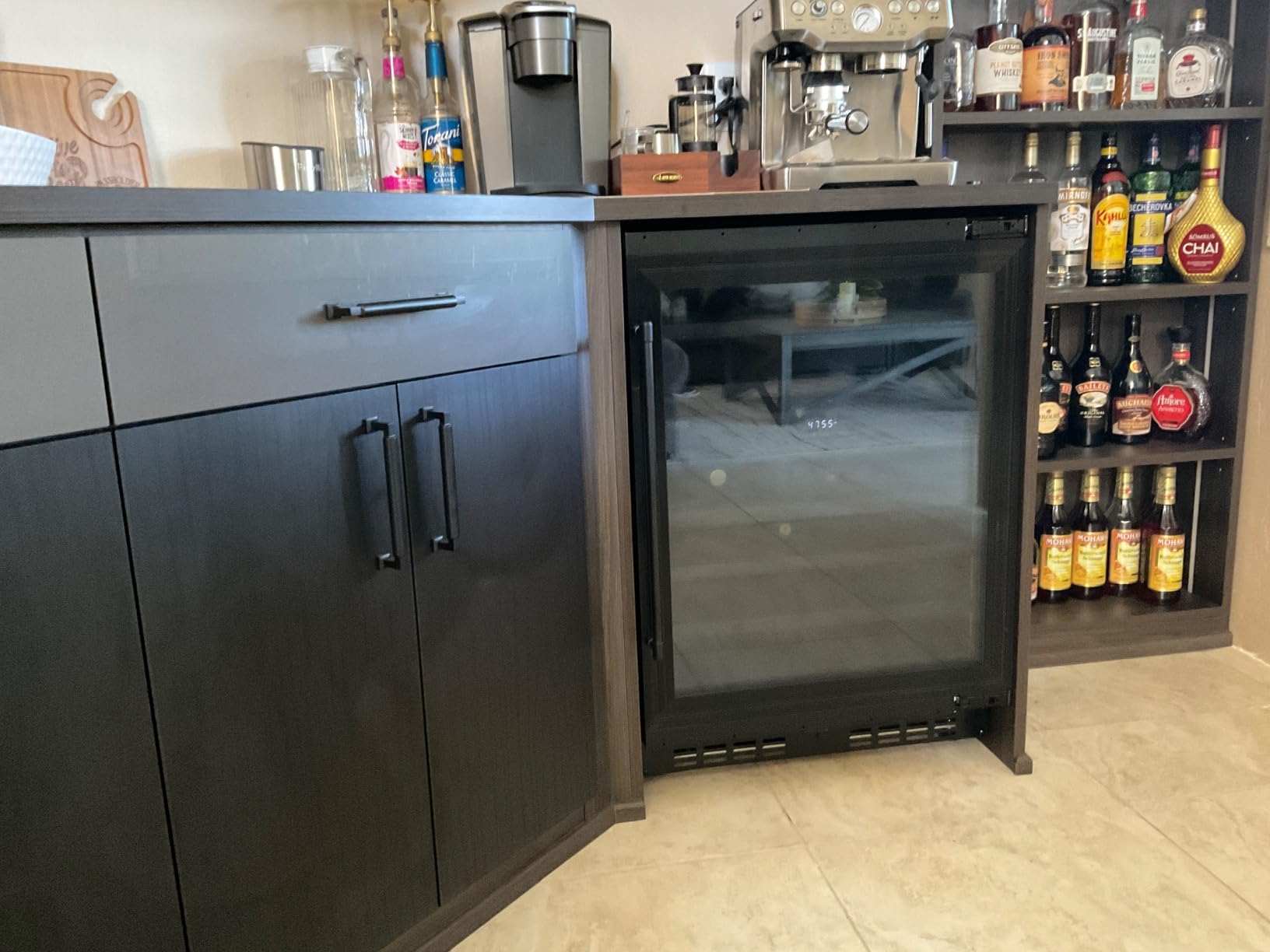 KoolMore Reserve 24 in. Under-Counter Panel Ready Dual Zone Built-in Wine Cooler with Black Shelves and 45 Bottle Capacity in Black (KM-CW46DZ-BPR) customer photo 2