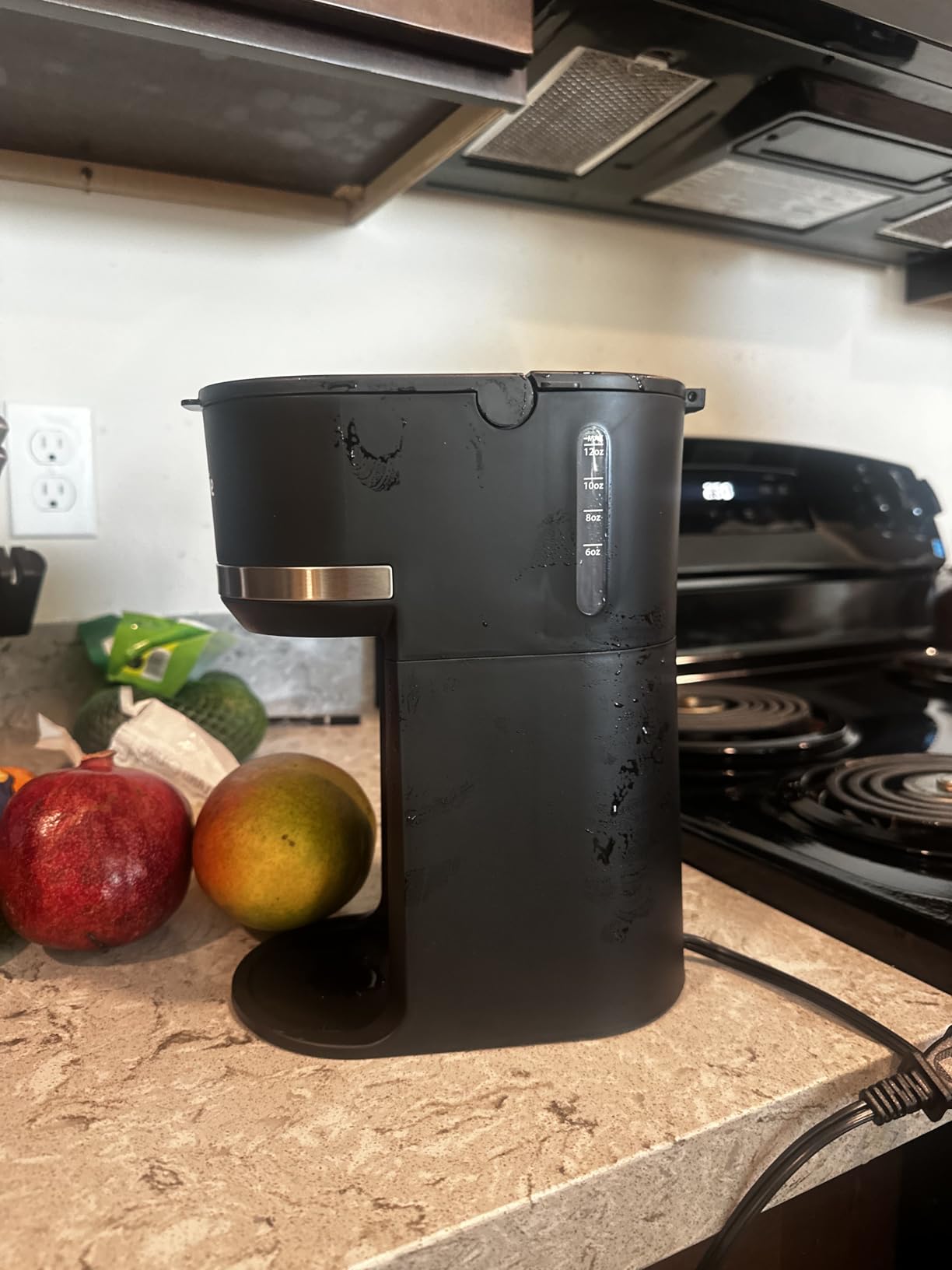 Mini Single Serve Coffee Maker for K Cup and Ground Coffee, Fast Brew One Cup Coffee Machine with Descaling Reminder and Water Window, 6 to 12 oz. Brew Sizes, Black customer photo 2