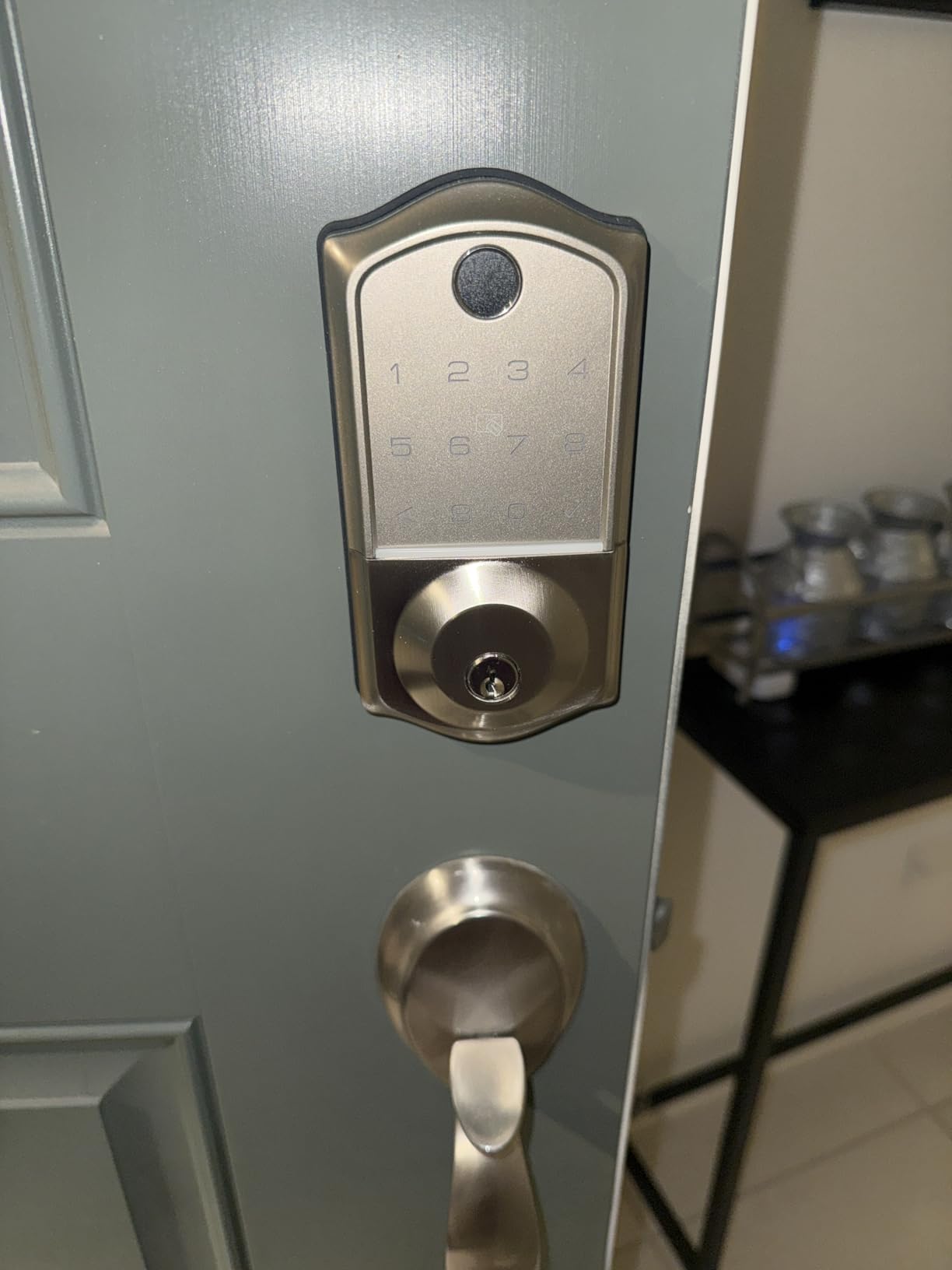 Veise VE017 Fingerprint Smart Door Lock, App Control, 8-in-1 Keyless Entry, Auto Lock, Emergency Power Port, Electronic Touchscreen Keypad, Biometric Smart Locks for Front Door, Matte Black customer photo 2