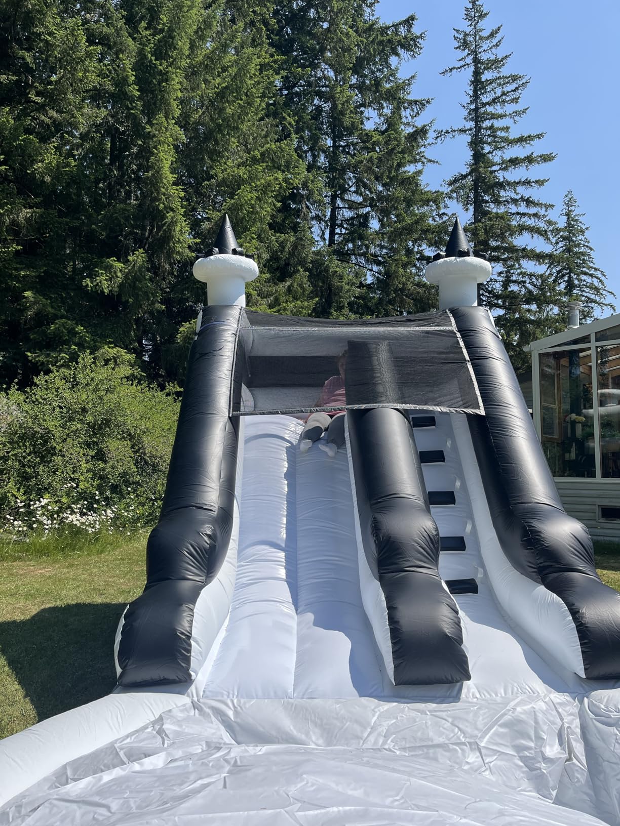 24FT(L) Inflatable Water Slide for Adults Kids【Giant Pool&Dartboard】 100% PVC Commercial Grade Water Slides with 1100W Blower, 0.45mm Heavy Duty Vinyl Blow Up Waterslide Backyard Outdoor, 24x13x13ft customer photo 2