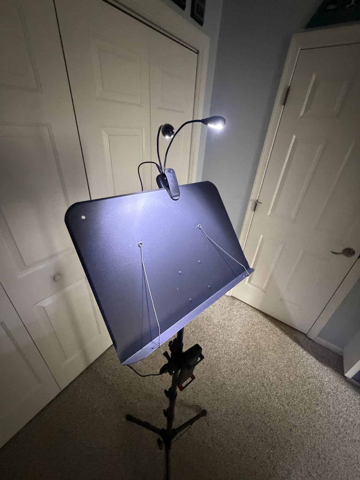 Sheet Music Stand with Light and Phone Holder, 57