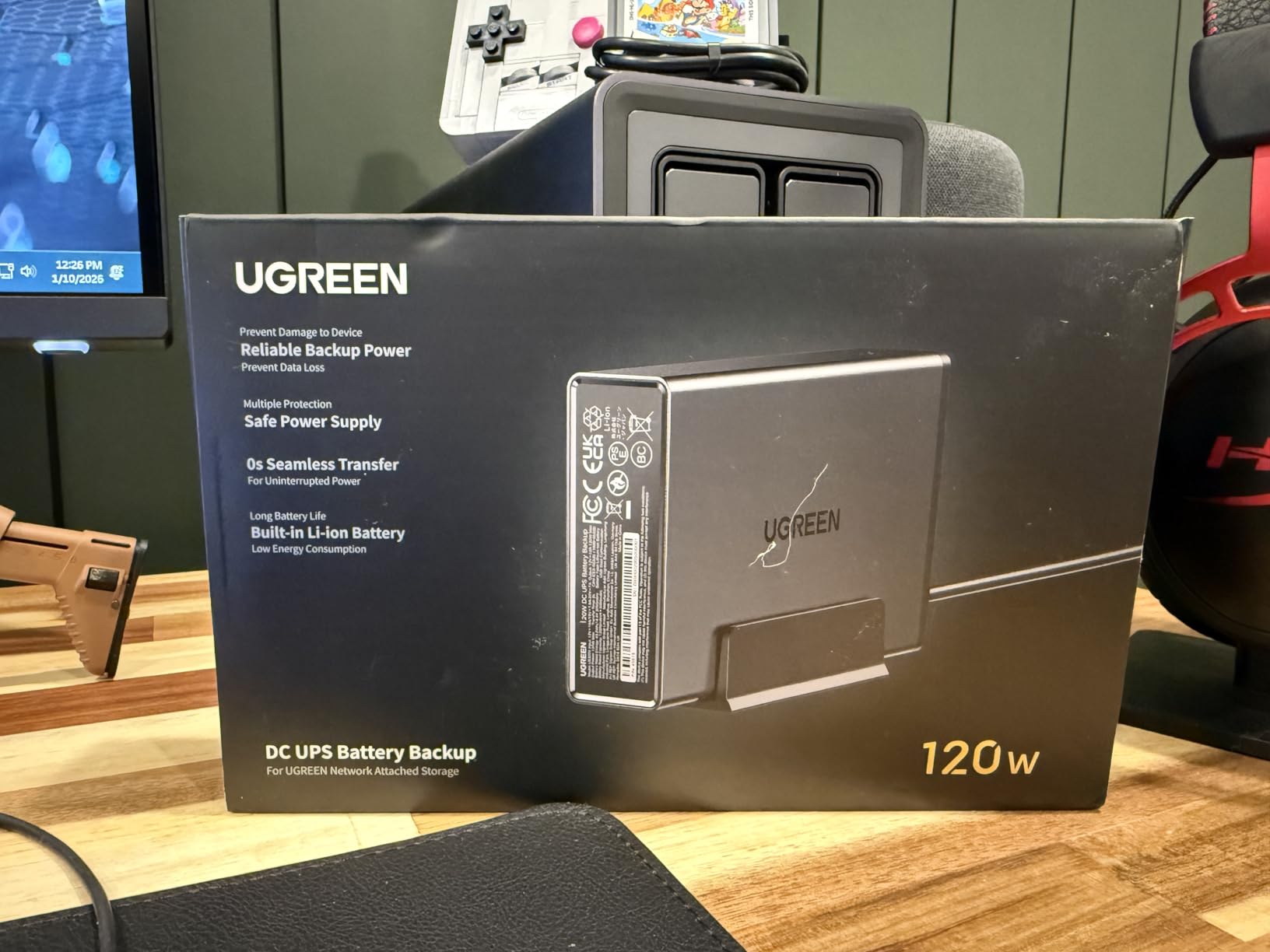 UGREEN NAS UPS, 120W DC Battery Backup & Surge Protector, 12000mAh Uninterruptible Battery Power Supply Only Compatible for DH2300, DH4300 Plus, DXP2800, DXP4800, DXP4800 Plus, DXP4800 Pro, DXP480T Plus customer photo 2