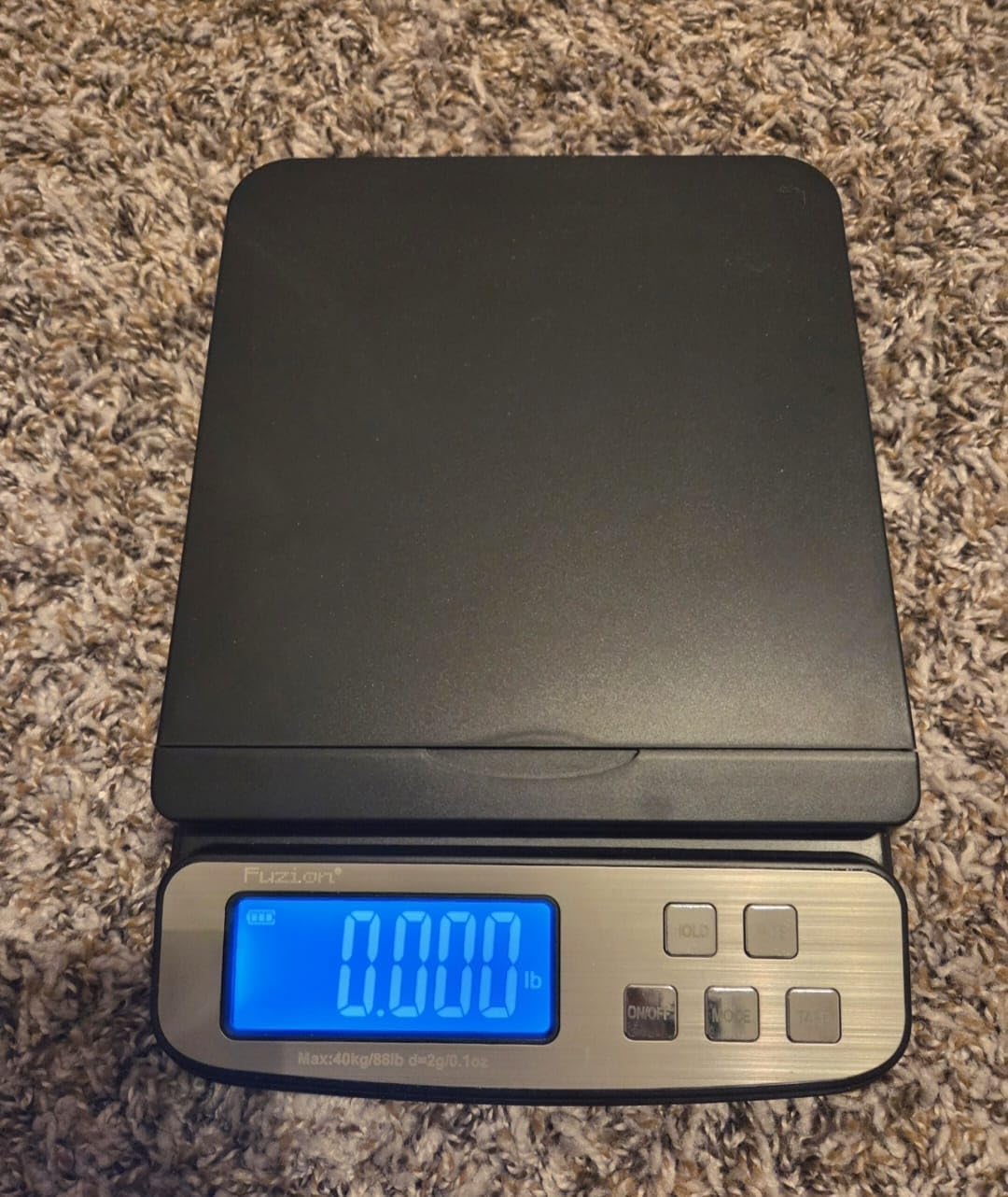 Fuzion Digital Shipping Postal Scale - 88lb x 0.1oz, Stainless Steel Platform, 5 Units, Hold/Tare/PCS Counting, Easy Calibration, Large LCD, Scale for Packages, All-in-1 Shipping Scale customer photo 1