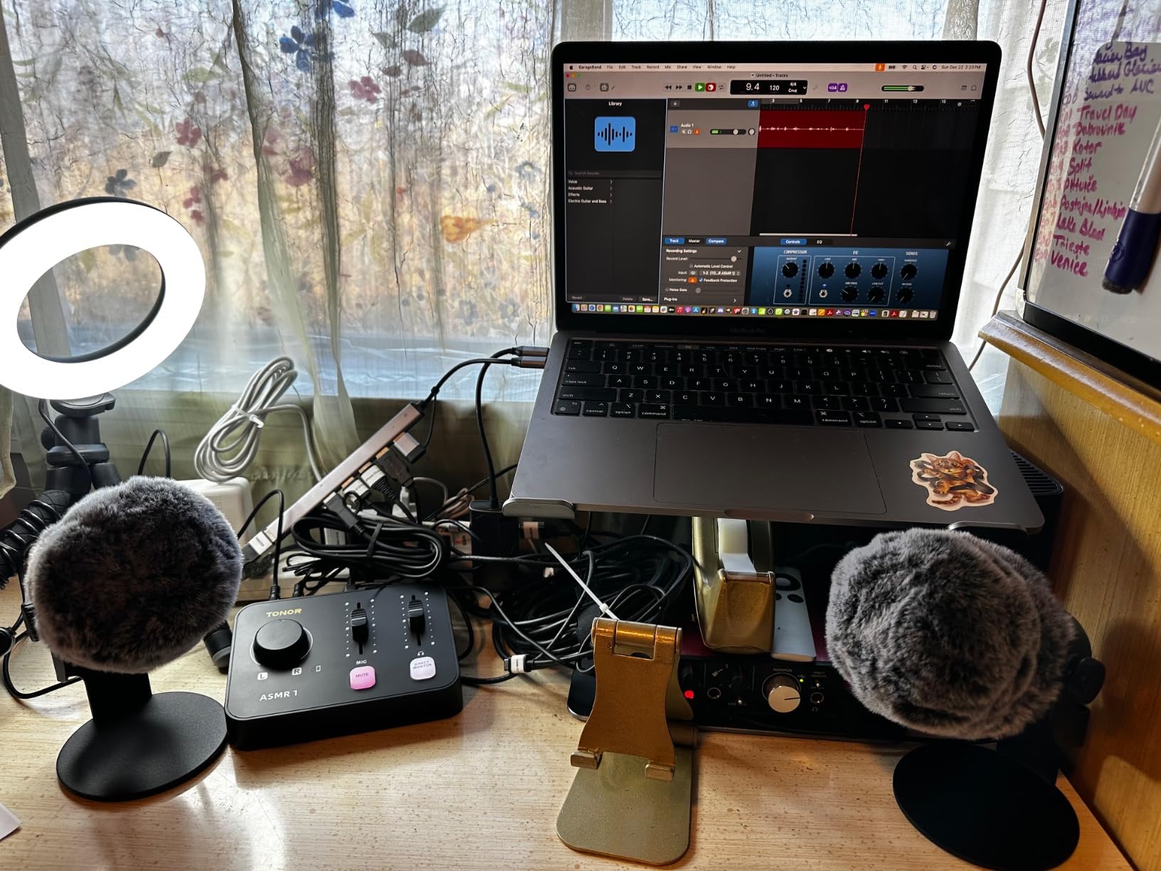 TONOR ASMR Microphone Equipment Bundle with Audio Interface, Immersive 3D Stereo Audio, Dual Condenser Mics with Audio Mixer, Clear Sound, Volume Control, with Furry Windscreens, Set for ASMR, Black customer photo 1