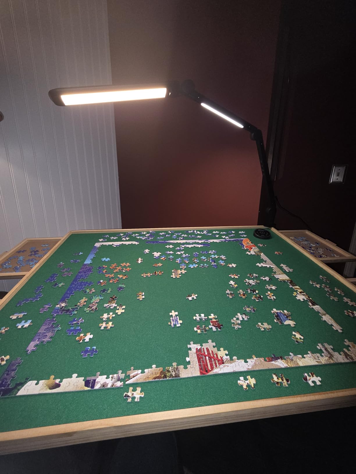 LED Desk Lamp with Clamp, Architect Desk Lamp with Remote, Flexible Swing Arm Desk Light with Dual LED Light, Stepless Dimming, 5 Color Mode & 4 Brightness for Sewing Painting Drafting Crafting customer photo 1