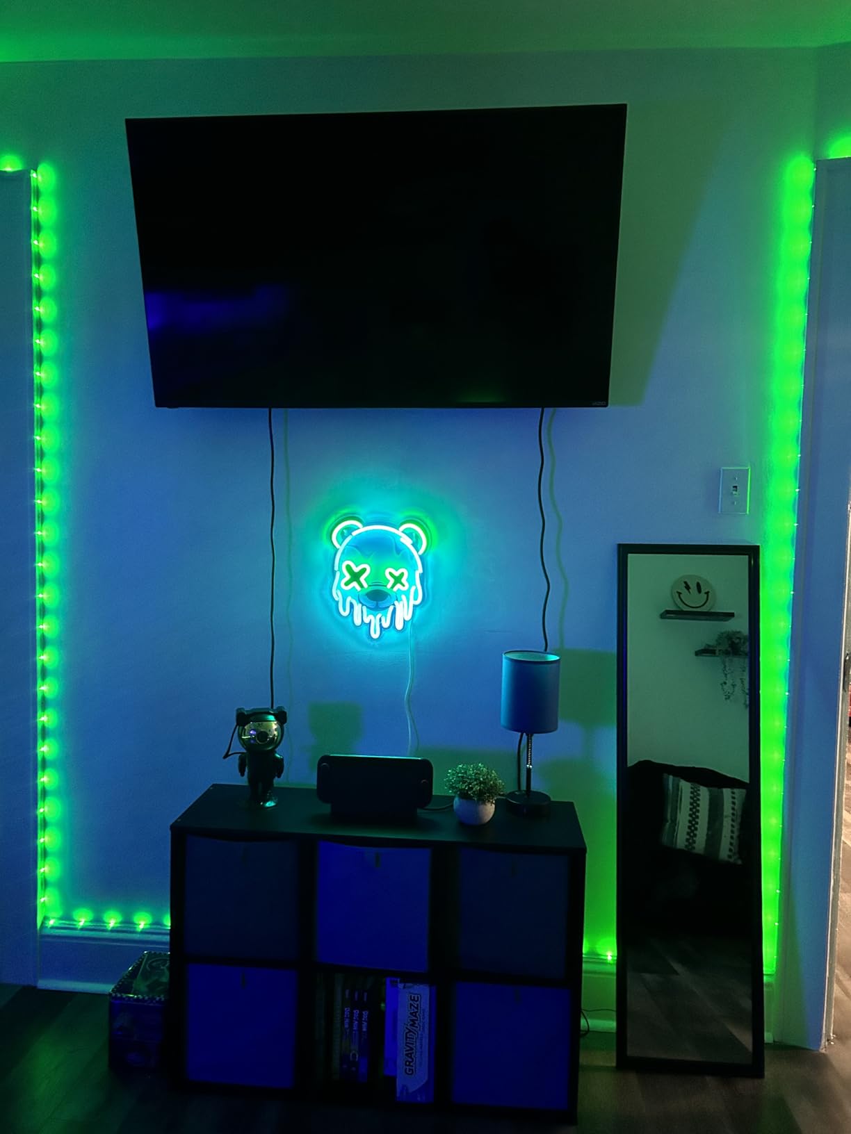 Ice Bear Neon Sign, Cool Led Sign for Wall Decor - Usb Powered, Adjustable Brightness Anime Bear Led Light for Bedroom, Bar, Pub, Party, Man Cave Decor, Unique Gift for Teenage Boys customer photo 2