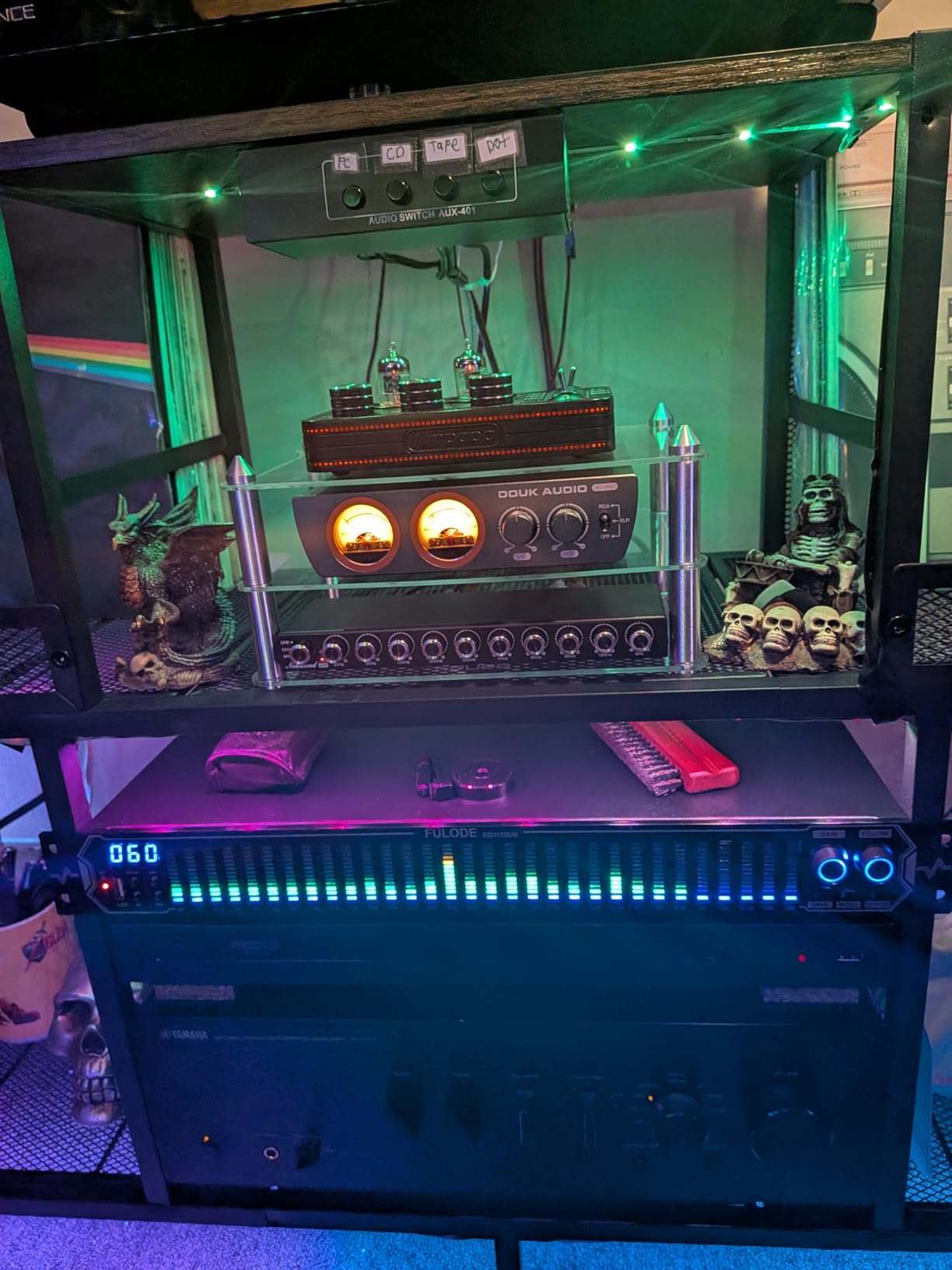 Home Audio Equalizer, Professional 31-Band Digital Equalizer,Noise Reduction Rack Mount Audio Spectrum Analyzer,Stereo graphic equalizer Real-time frequency level display customer photo 2