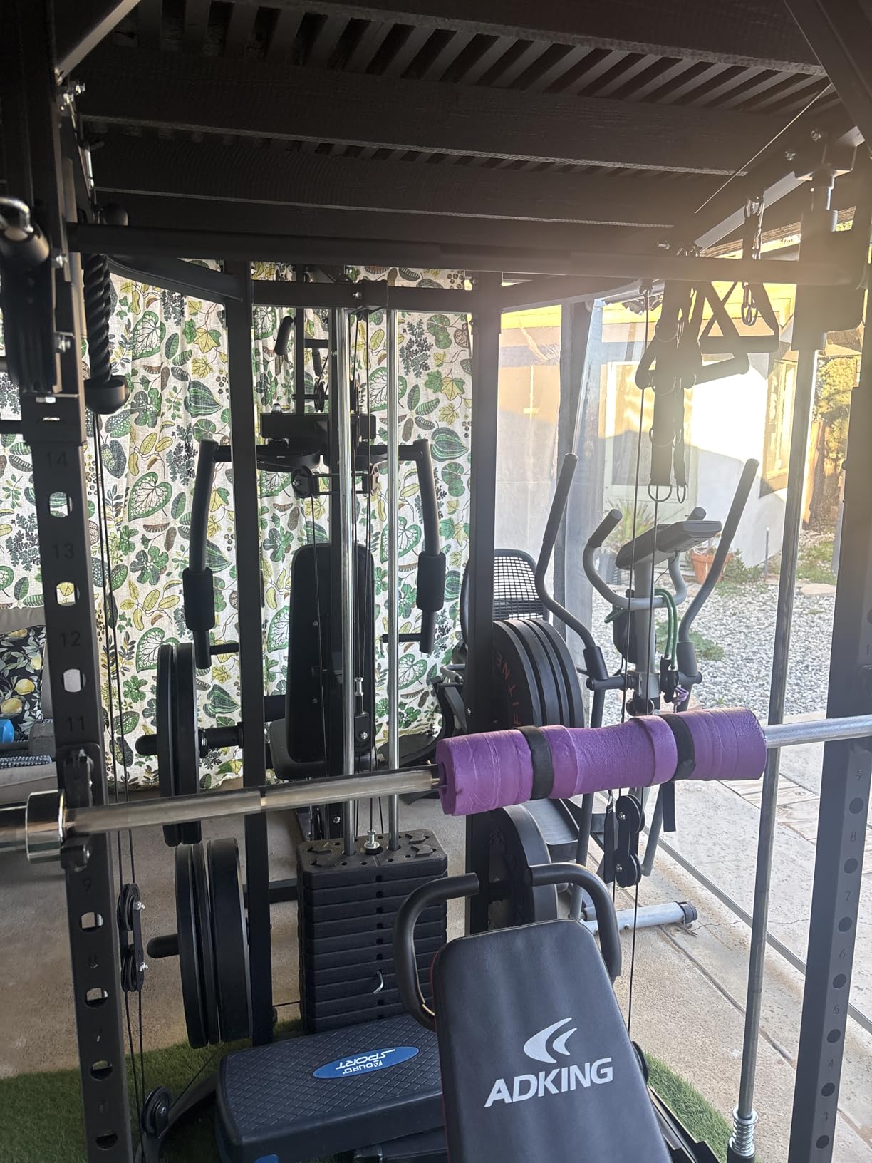 GMWD Dual-Station Smith Machine Power Cage, All-in-One Home Gym Workout Station with 121LB Weight Stacks & Cable Crossover customer photo 1