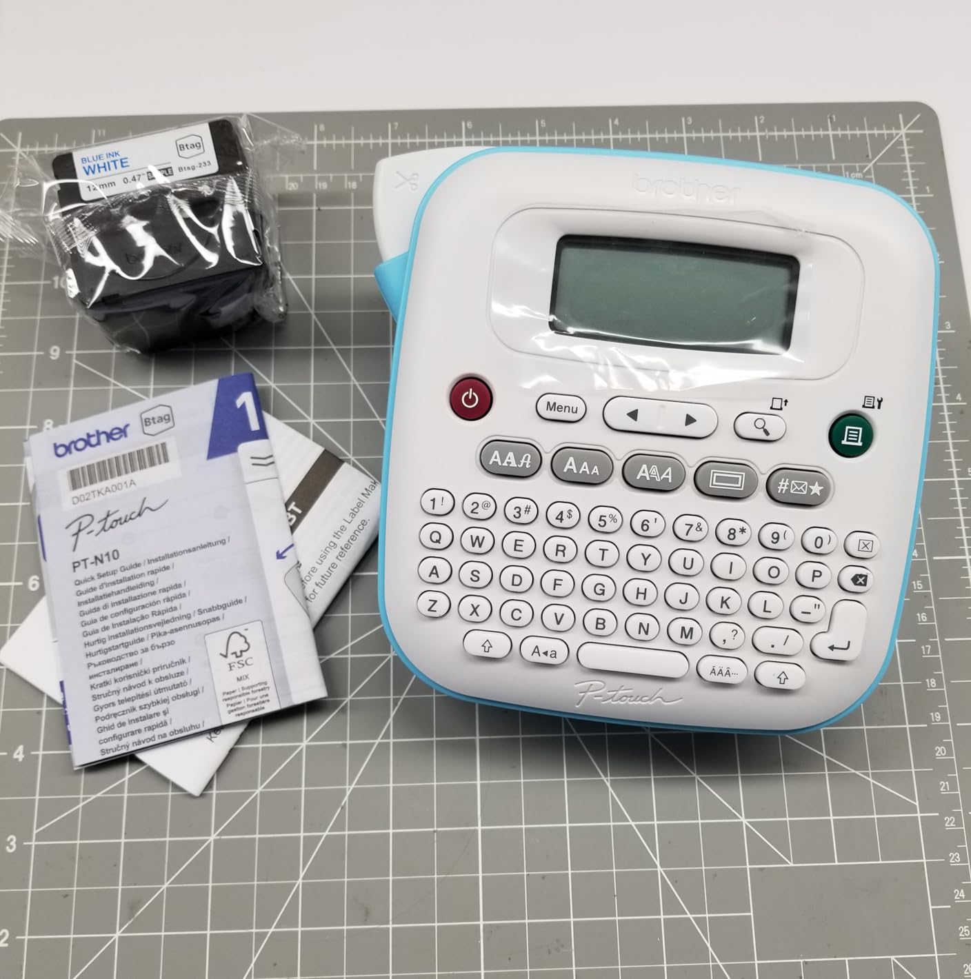 Brother P-Touch PT-N20 Personal Desktop Label Maker, Portable, Handheld and Prints, P-Touch Btag ~½