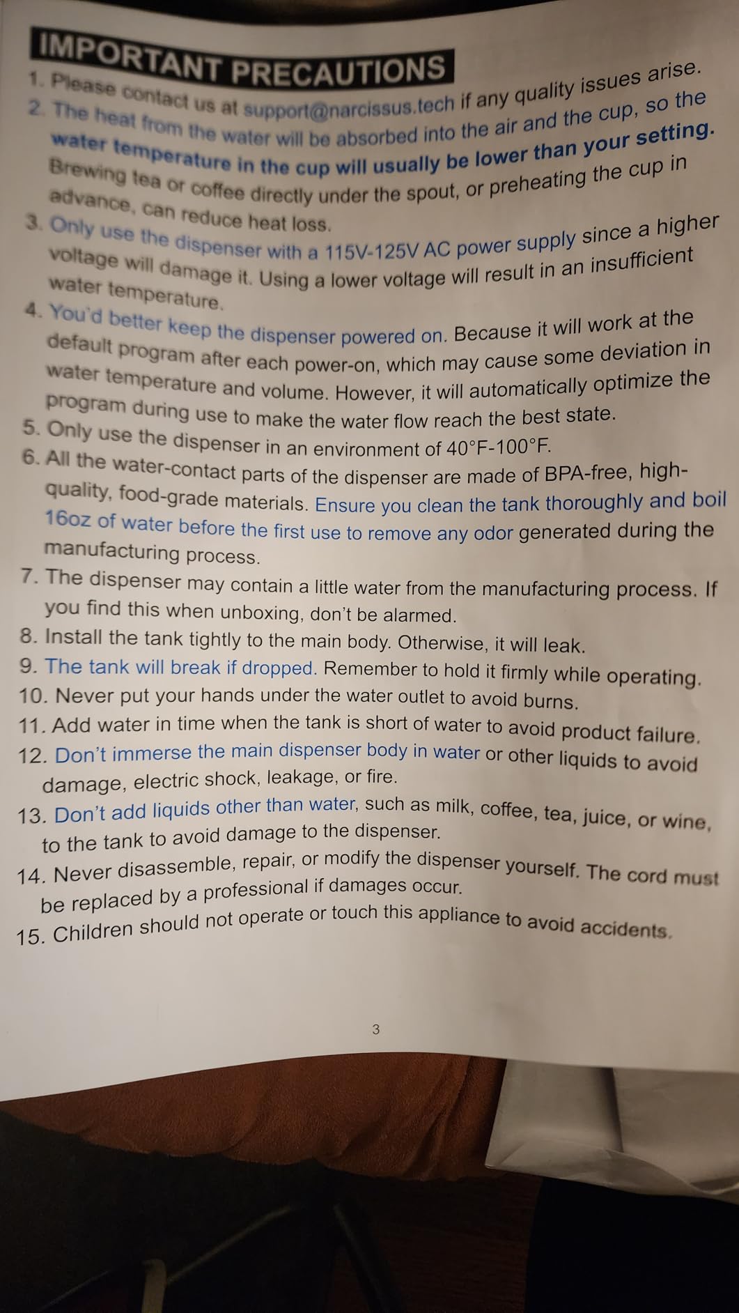 Narcissus D30 Instant Hot Water Dispenser Countertop for Rapid Heating & Dispense, Adjustable 5 Temp & 4 Water Volume Dispense, Removable 100 Ounce Capacity Water Tank with Carrying Handle, BPA Free customer photo 1