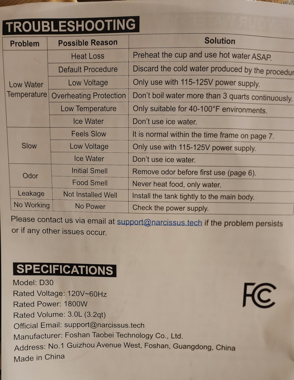 Narcissus D30 Instant Hot Water Dispenser Countertop for Rapid Heating & Dispense, Adjustable 5 Temp & 4 Water Volume Dispense, Removable 100 Ounce Capacity Water Tank with Carrying Handle, BPA Free customer photo 2