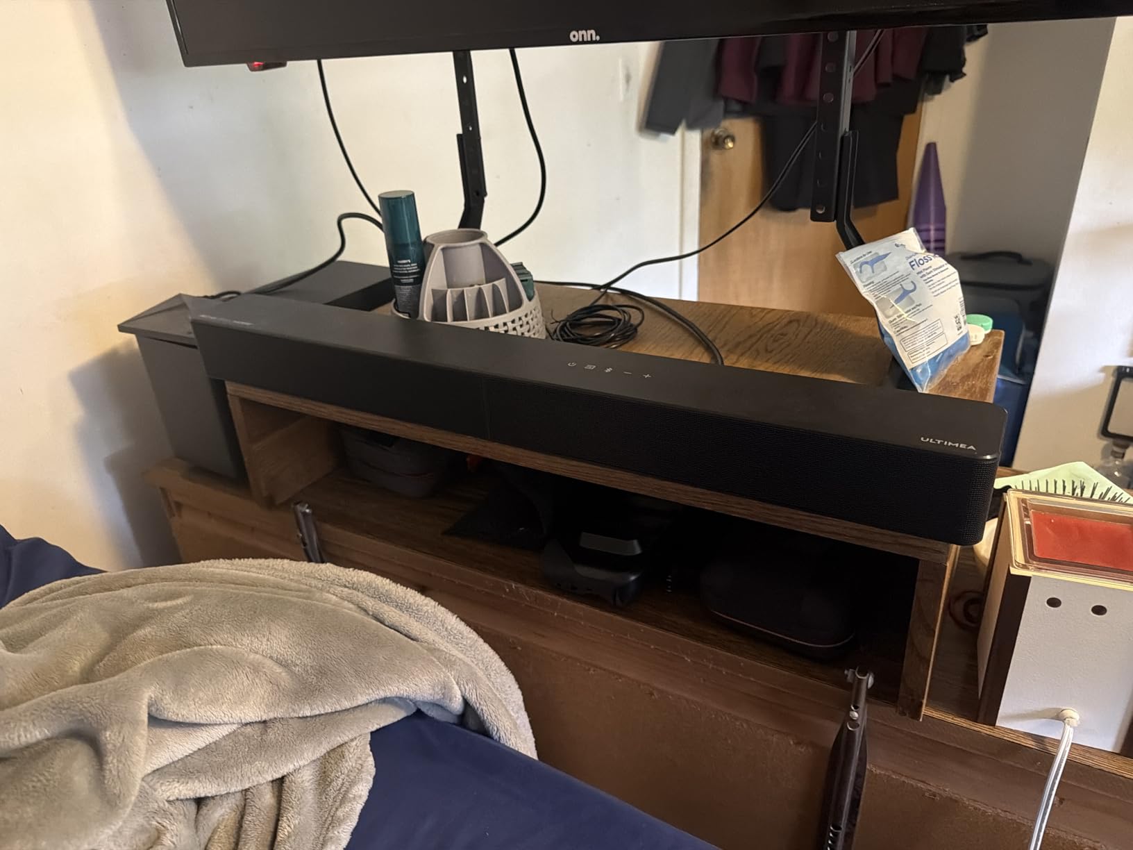 ULTIMEA 7.1ch Soundbar with Wireless Subwoofer, Virtual Surround Sound System for TV, App Control, 410W Peak Power, 4 Wired Surround Speakers, Home Theater Sound System Poseidon D70 customer photo 1